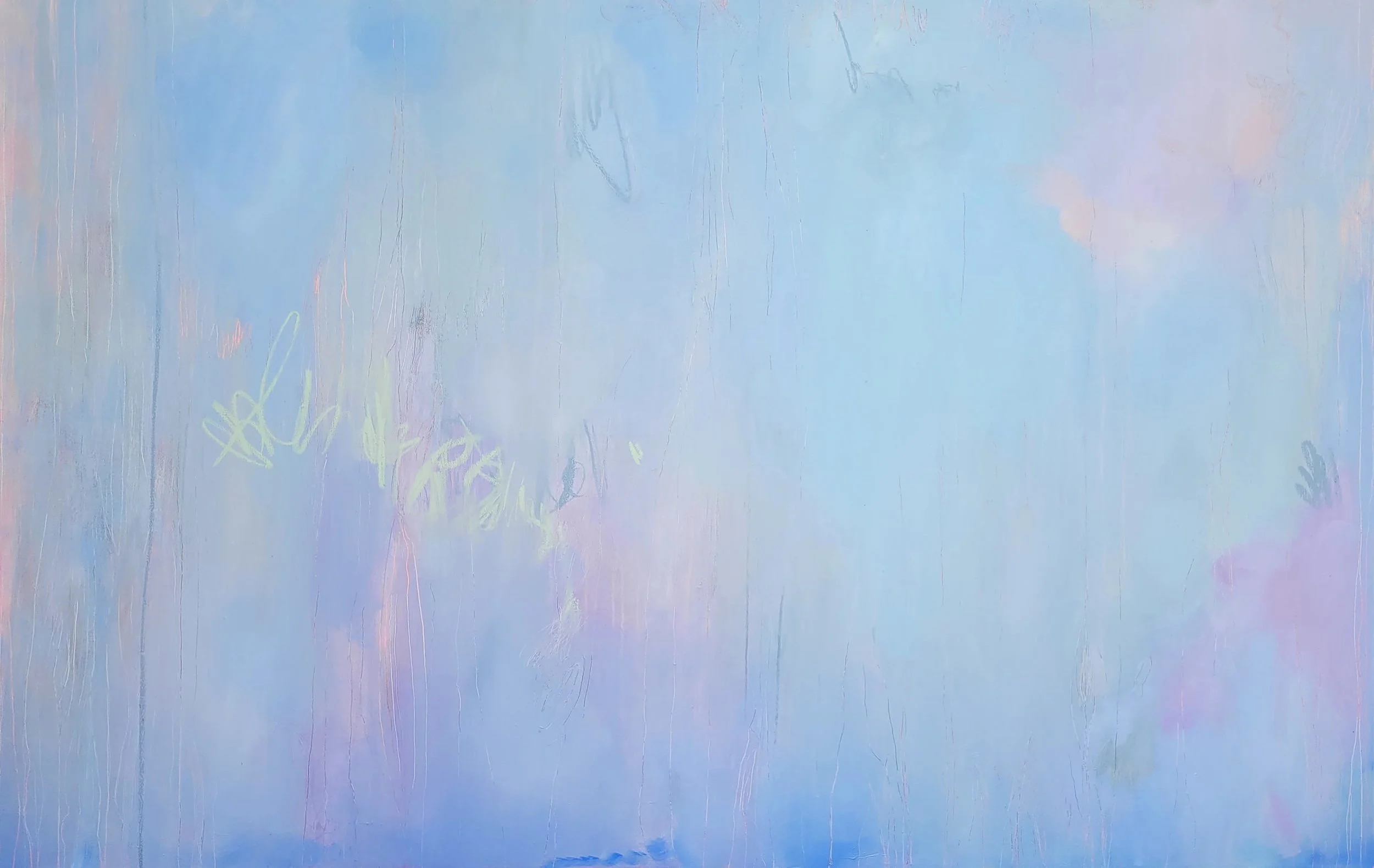 Let it go (2024), acrylic and oil on canvas, 160 x 250 cm
