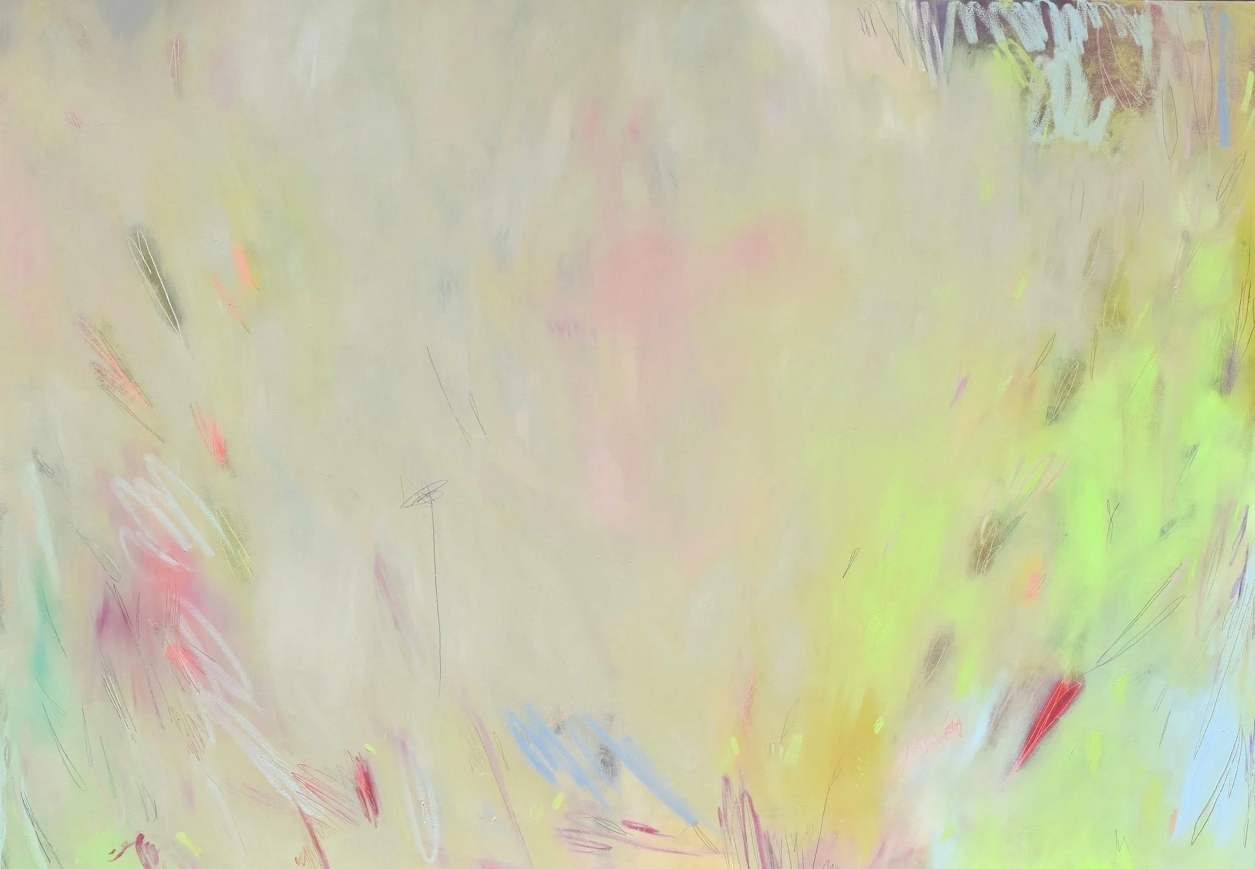 Make it spring (2025), acrylic and oil on canvas, 160 x 230 cm