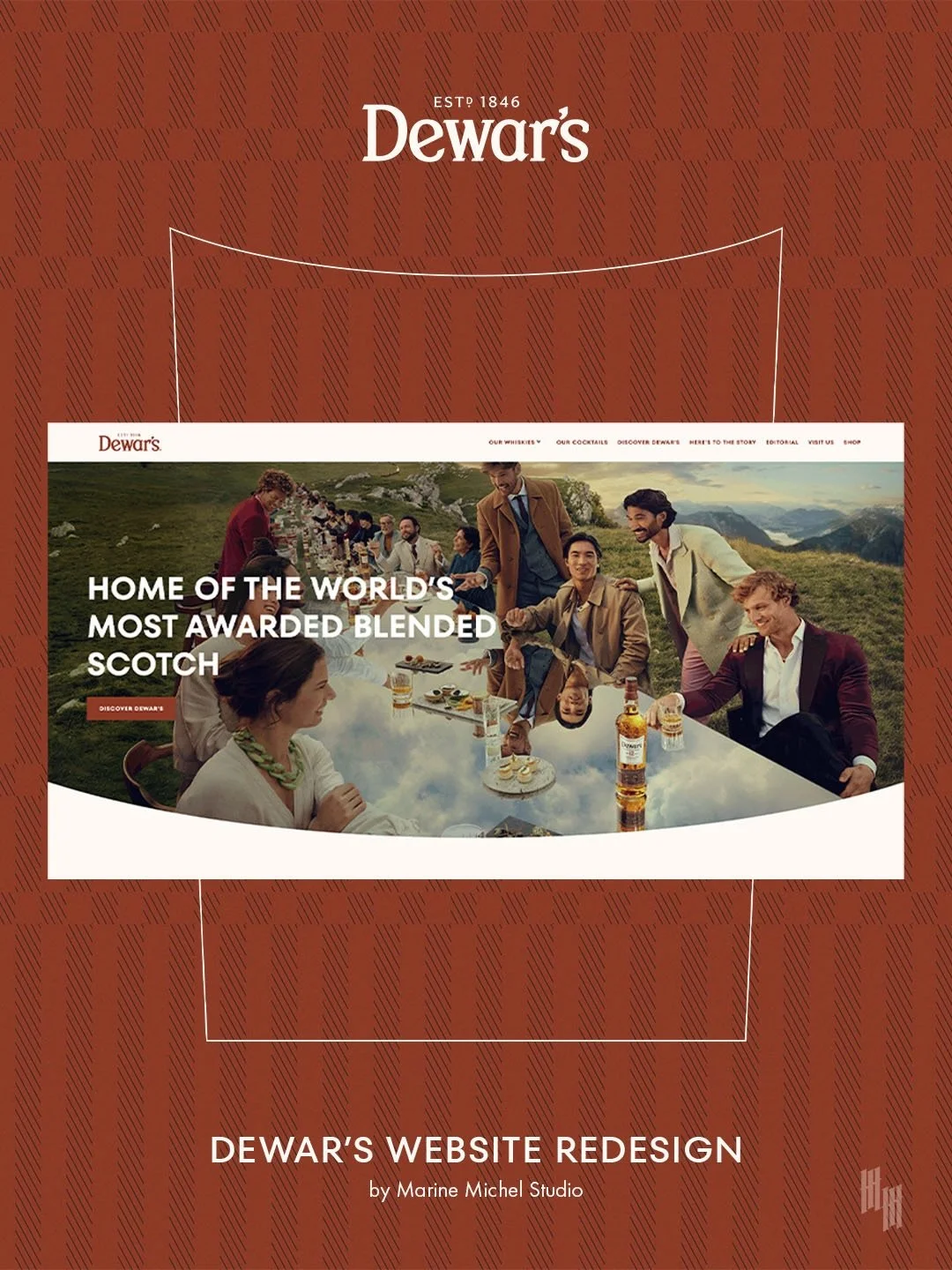 I&rsquo;m excited to share that last year I had the pleasure of launching a brand new website with Dewar&rsquo;s Scotch Whisky!
Leading the project and bringing the new visual identity into the digital space I had the opportunity to work closely with