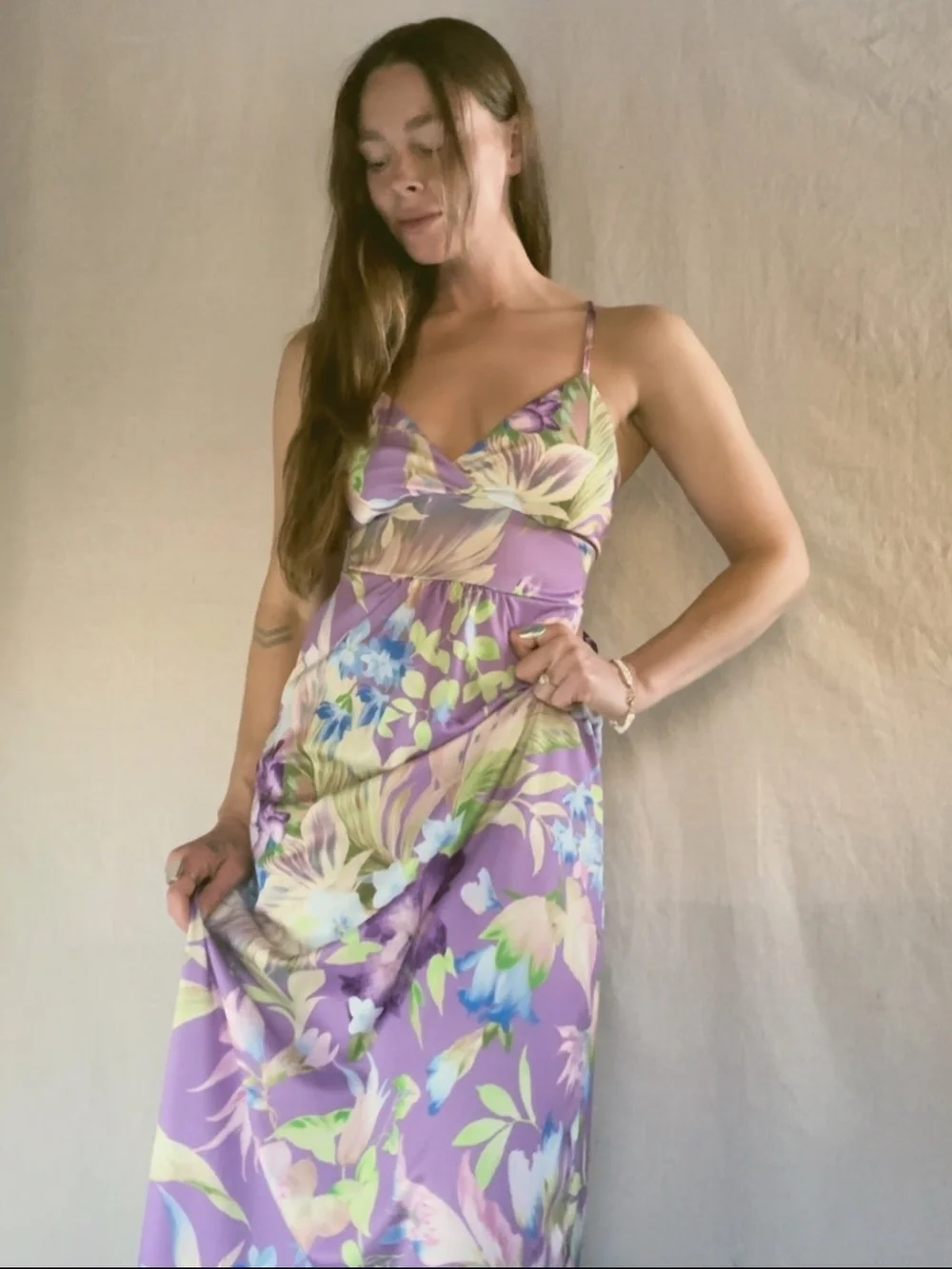 knee length dresses for ladies Hōʻolu Maxi Dress in Kapa Kuiki Hawaiian Print main image 1