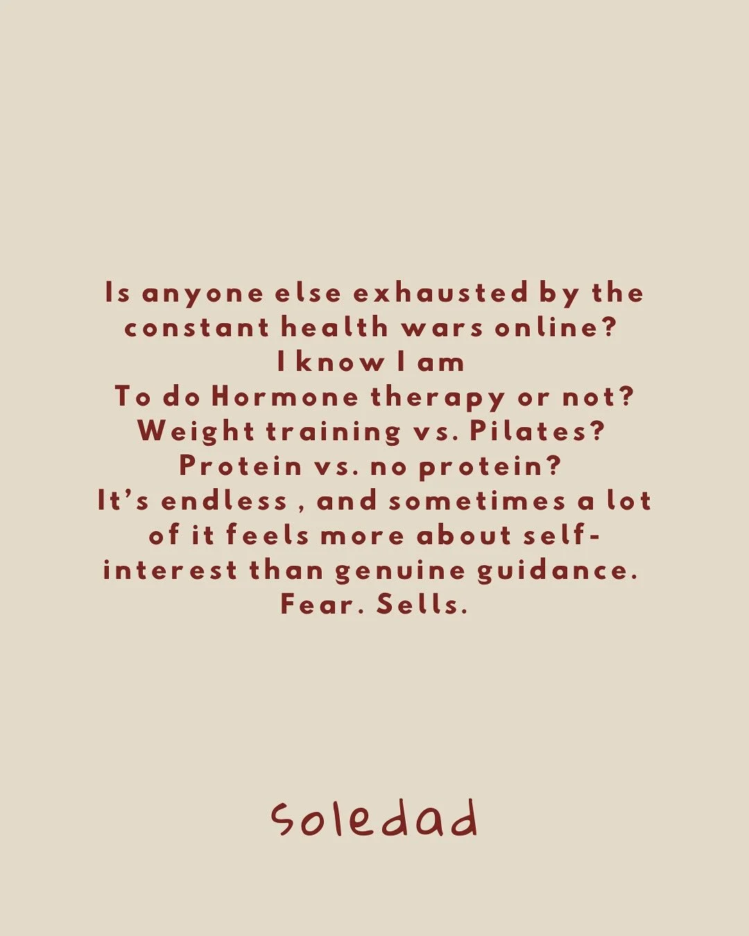 I&rsquo;ve been off social media for a while. Mostly  because Ive been bored of it and honestly, a bit frustrated. It&rsquo;s hard to find it interesting when everything feels like a &ldquo;health war&rdquo;
I&rsquo;ve been reminding myself why I&rsq