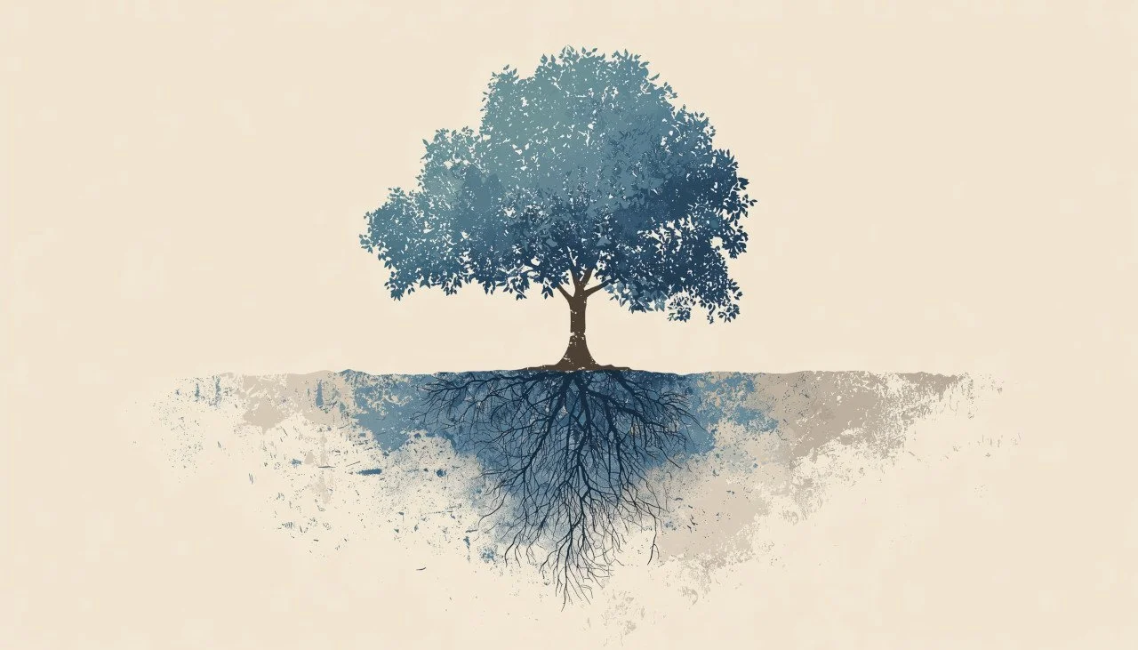 Tree roots, symbolizing the complex forms of anger.