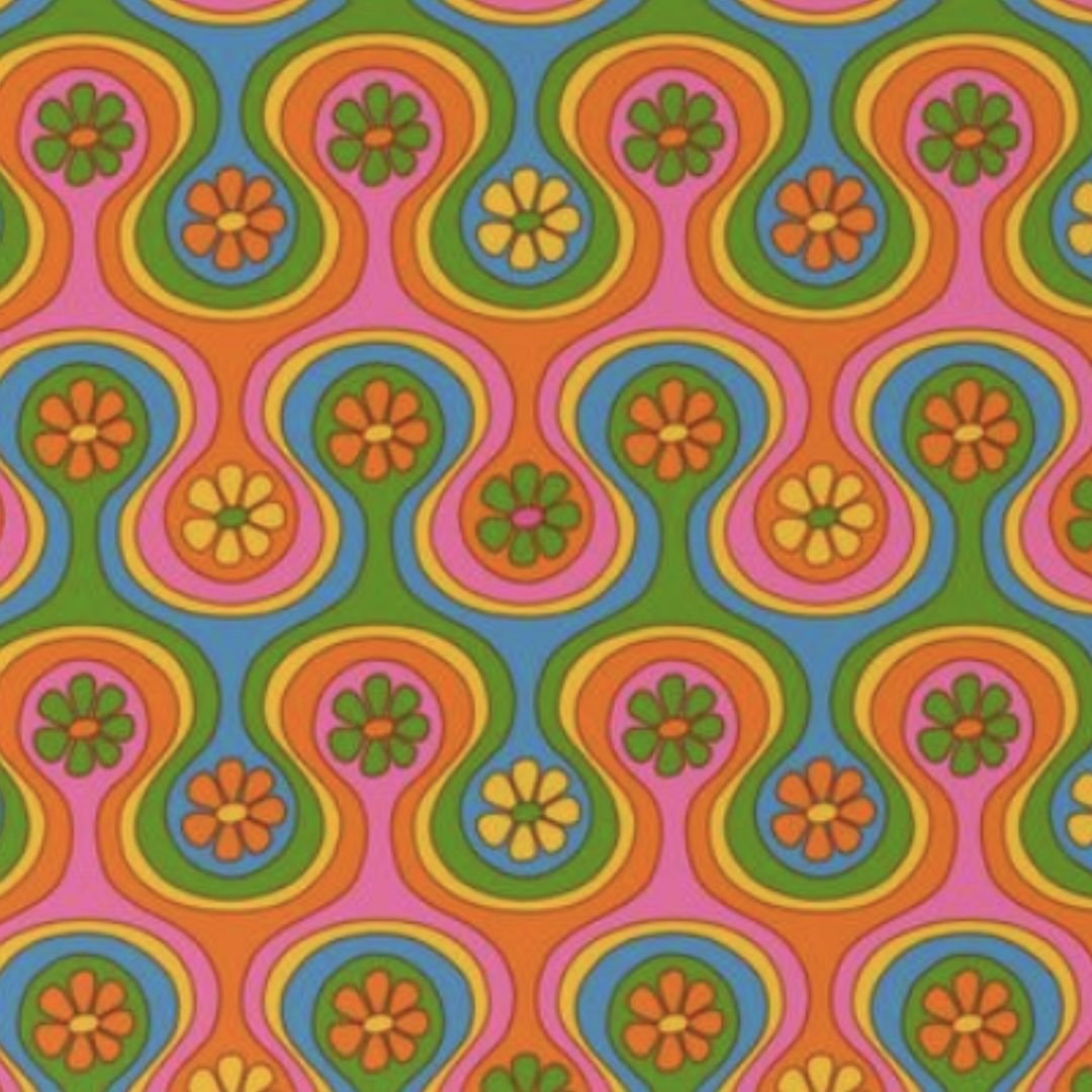 Groovy 60s Flower Pattern
