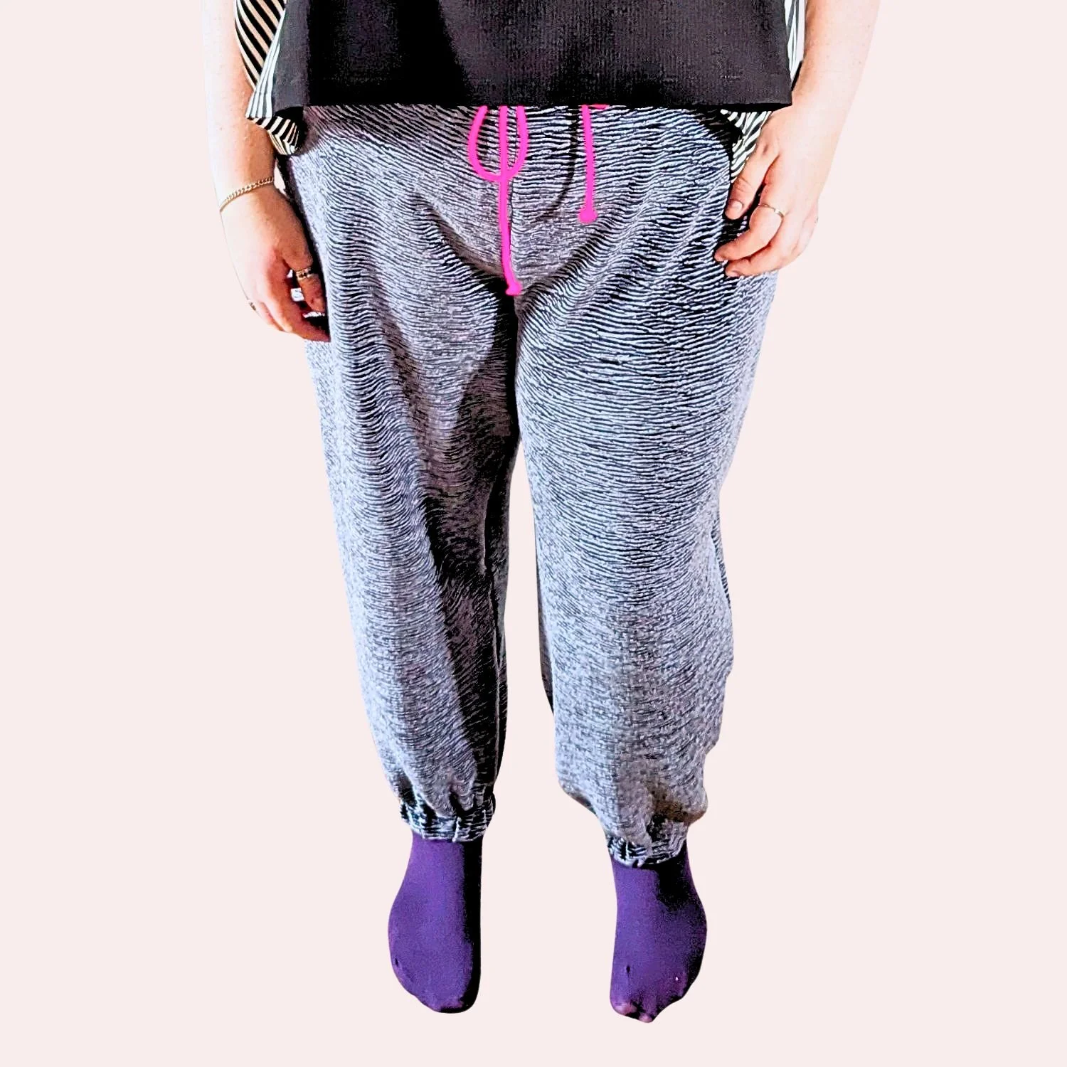 Luxury velvet joggers front pink background .jpg