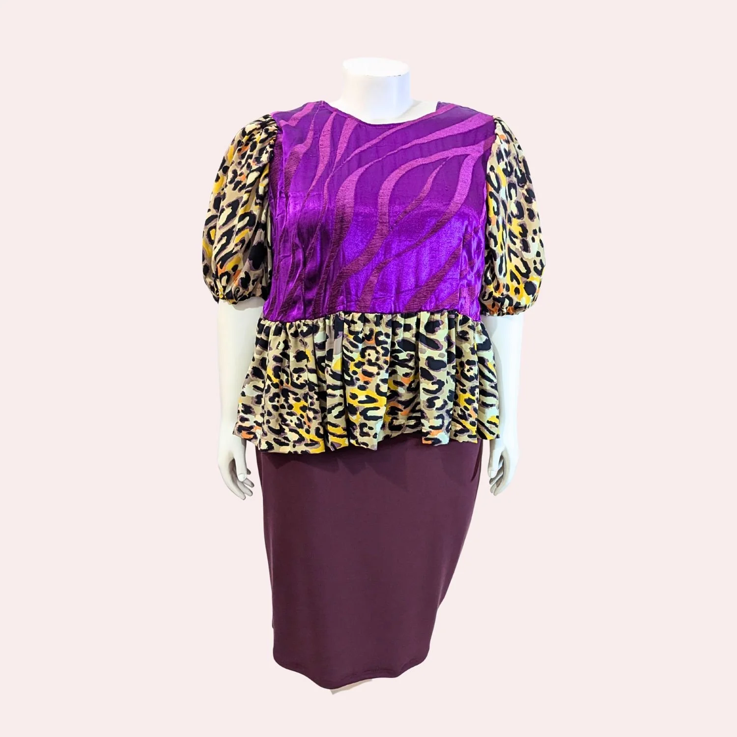 Heidi blouse purple and leopard pink background .jpg