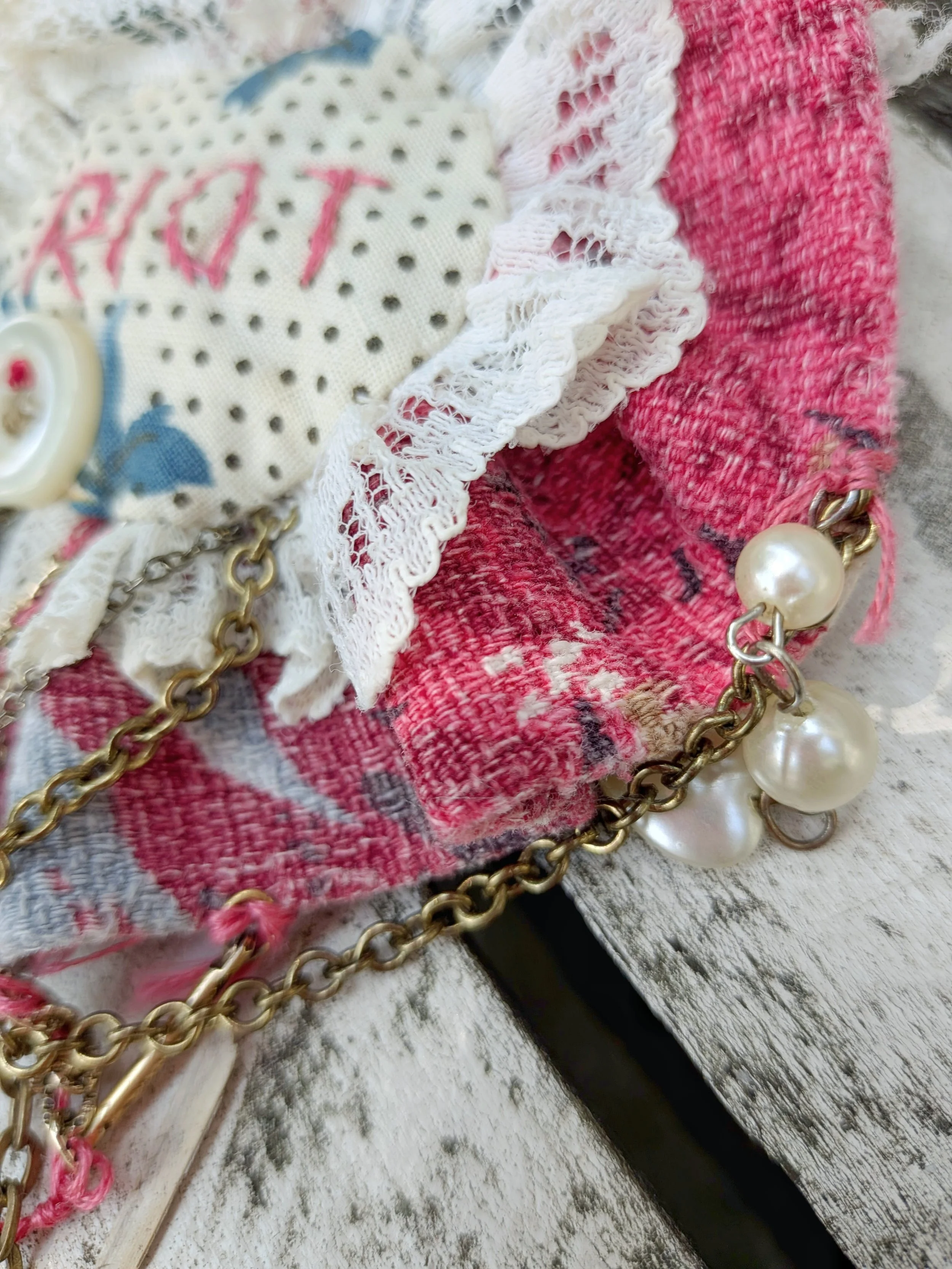 Upcycled Textile Riot Badges