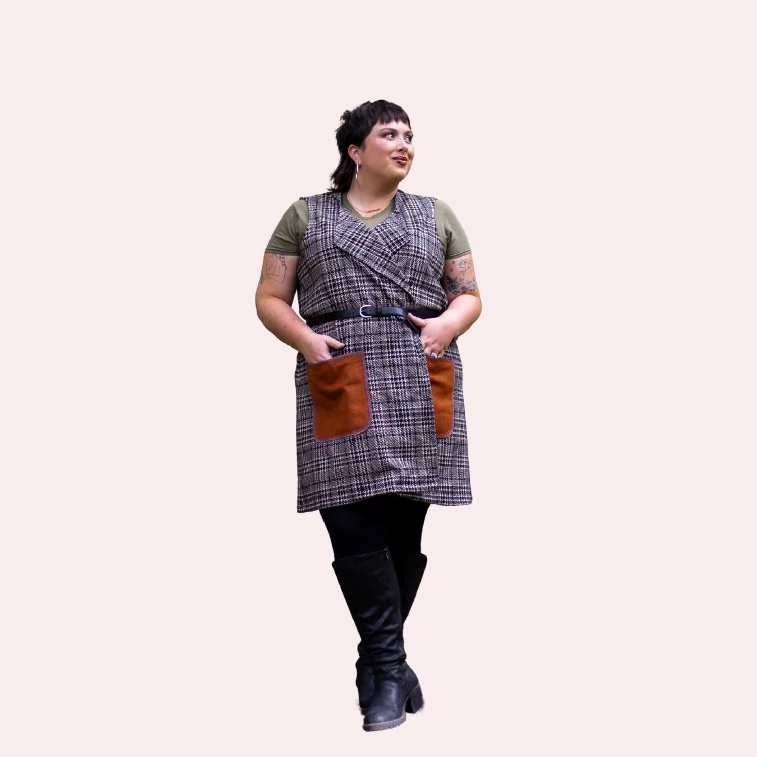 Plaid vest pink background .jpg