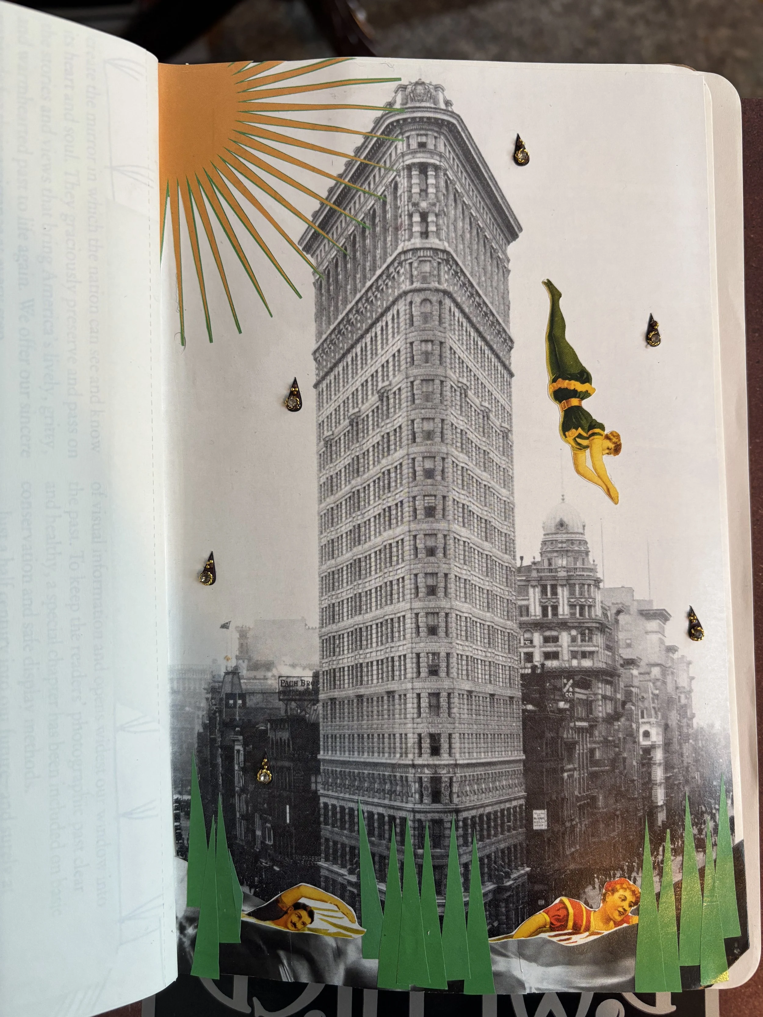 dive in, water's fine - collage on paper. 2026