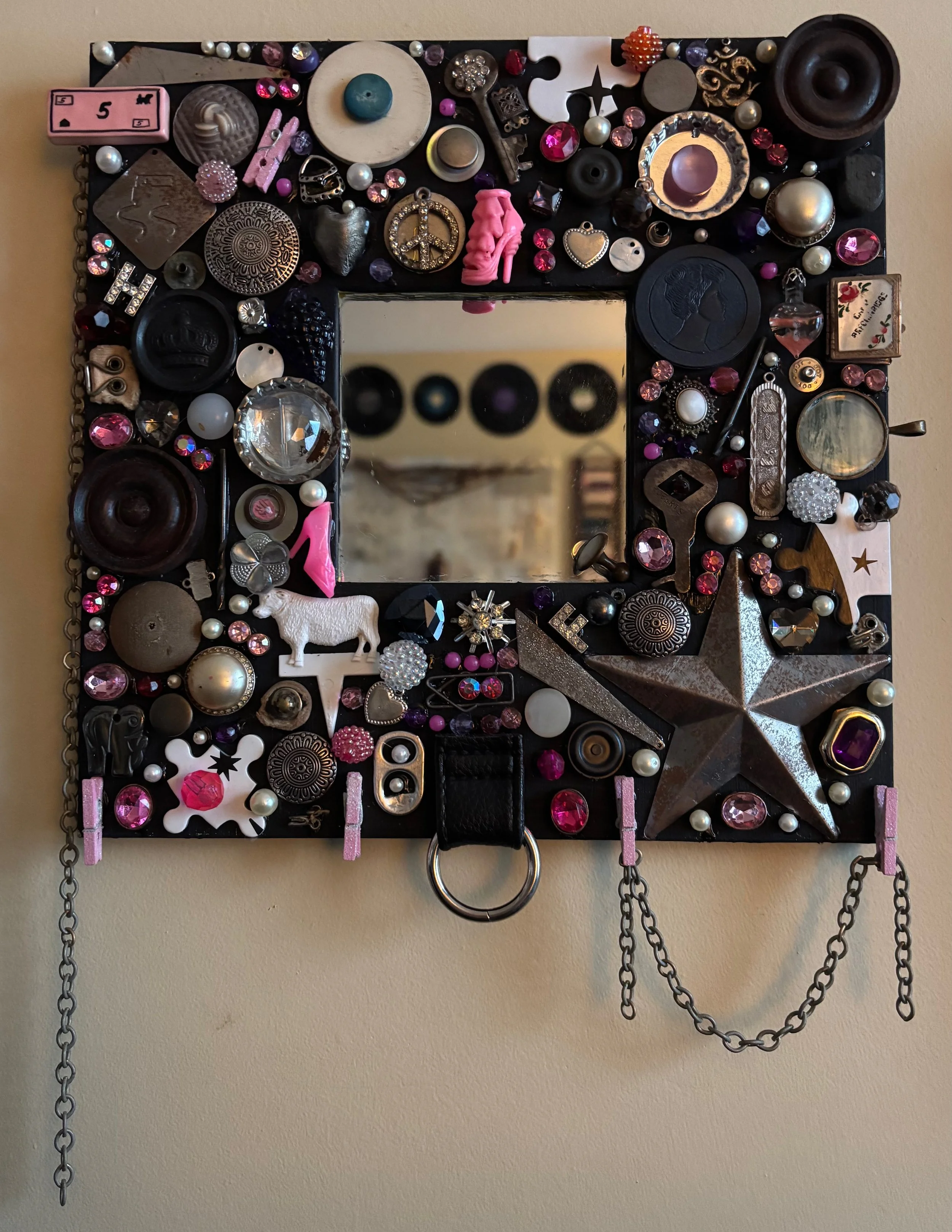 Junk Drawer 2 (pink). 2025 9.5"x13.5"