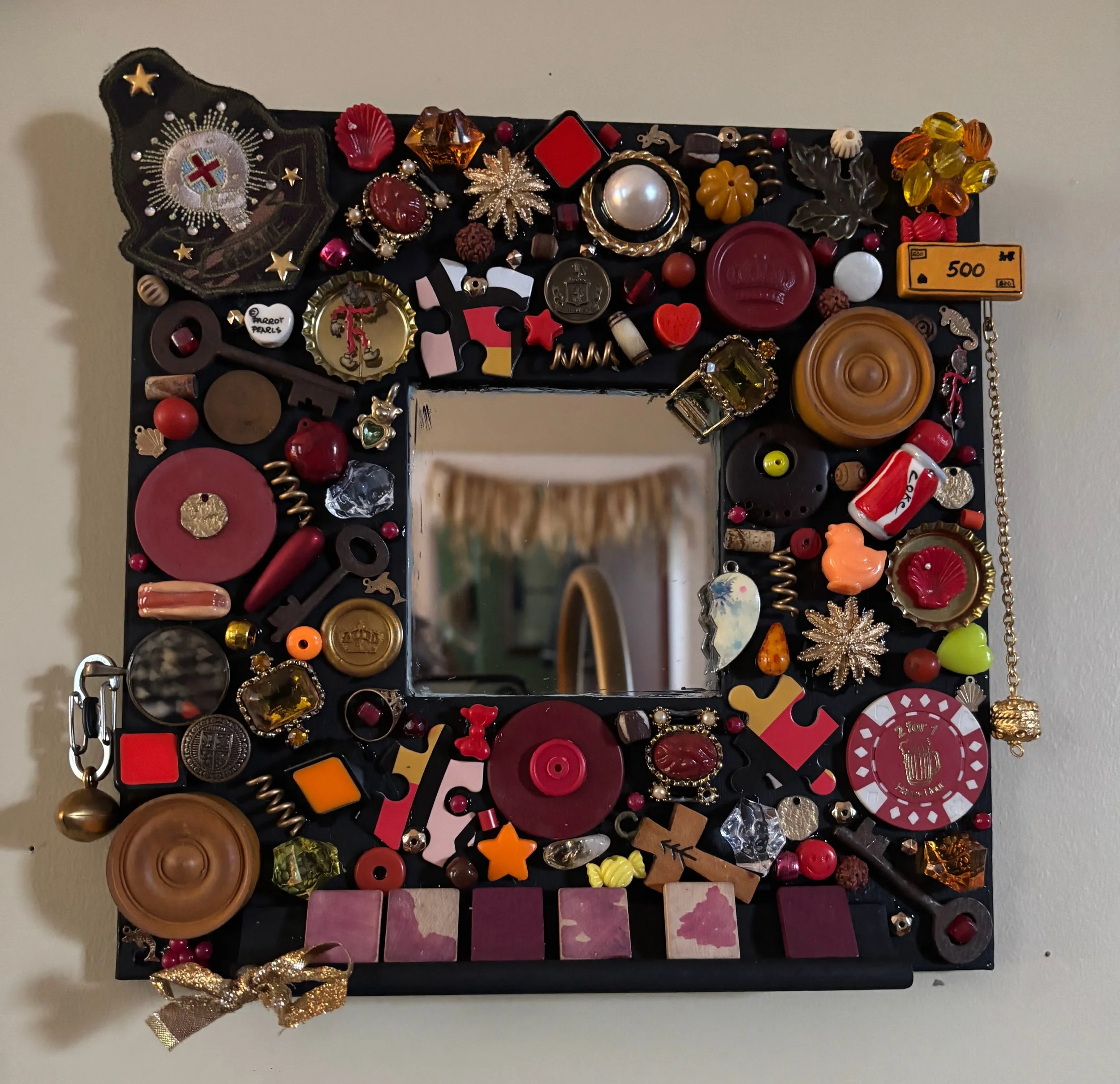 Junk Drawer 1 (red). 2025 9.5"x11"