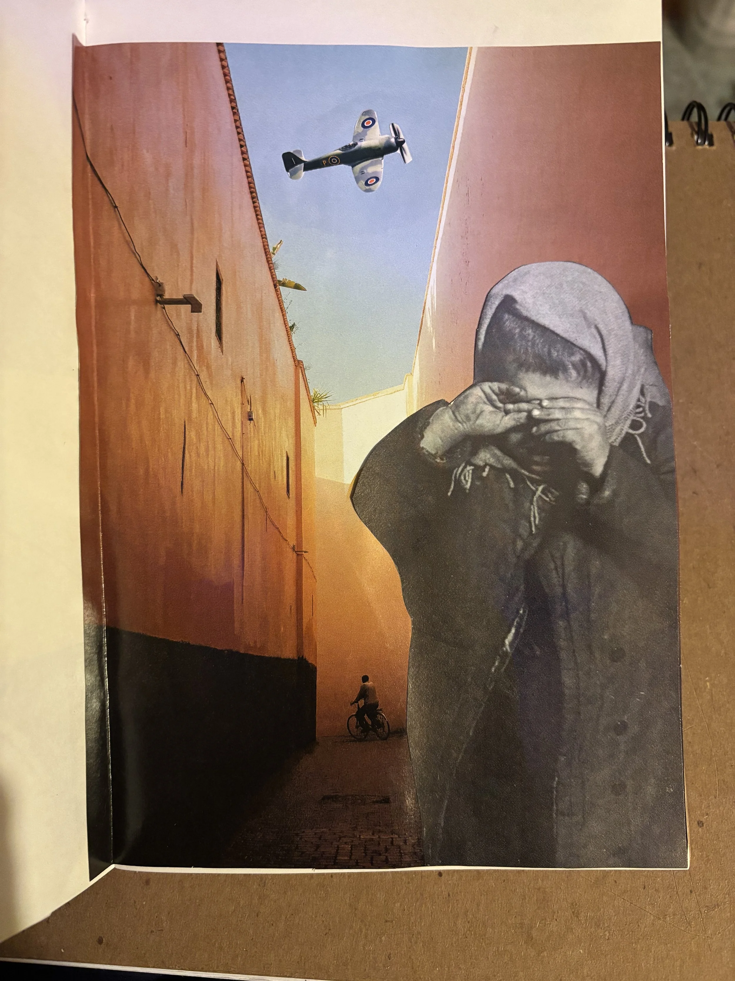 collateral damage - collage on paper. 2026