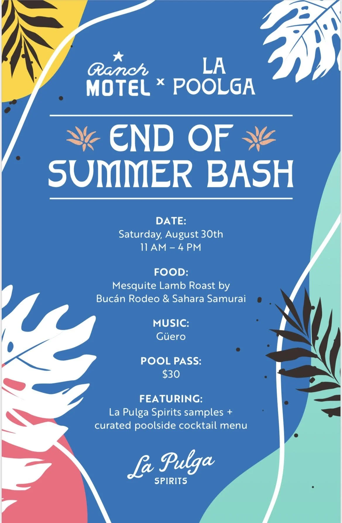 LA POOLGA END OF SUMMER BASH