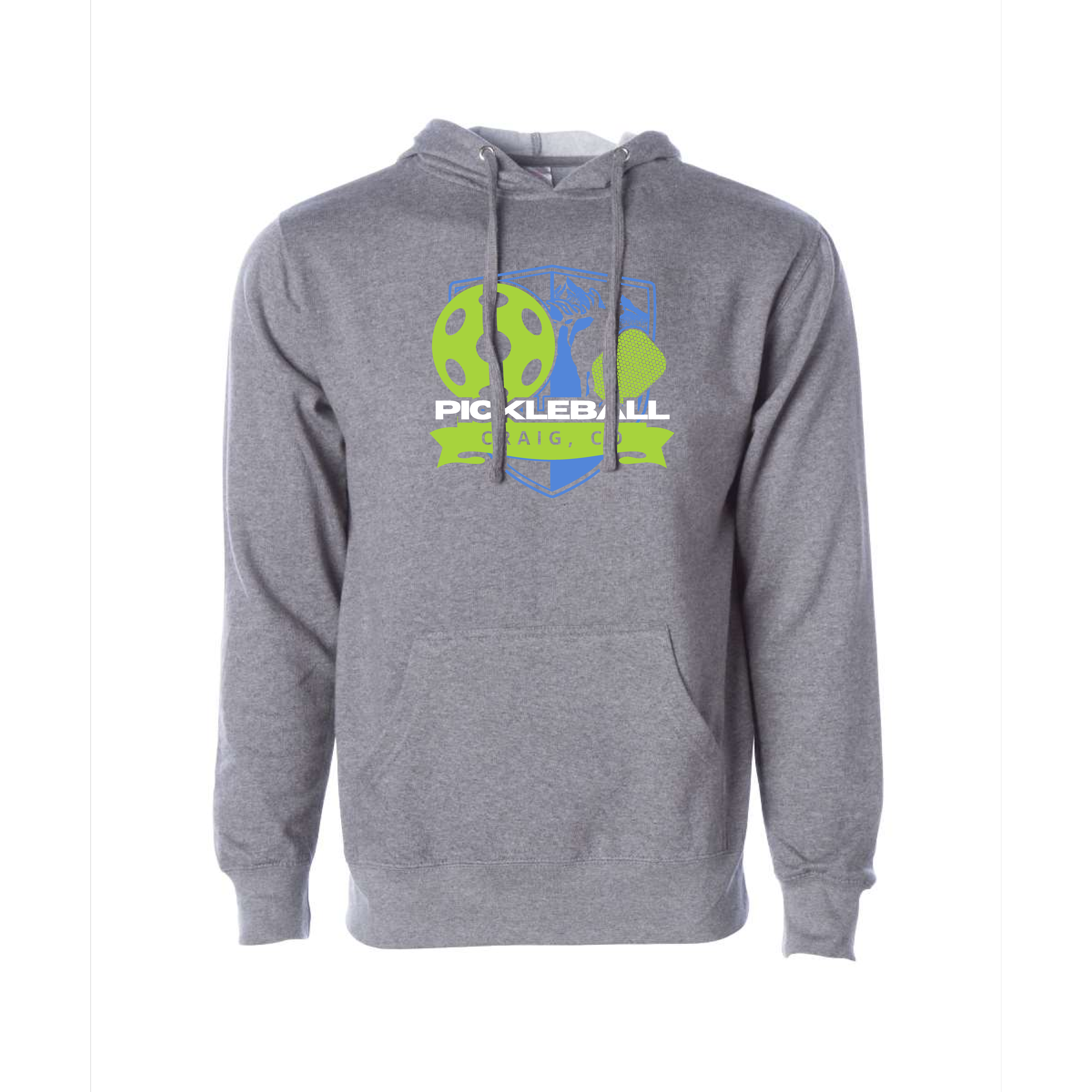 Craig Pickleball Grey Unisex Midweight Hoodie