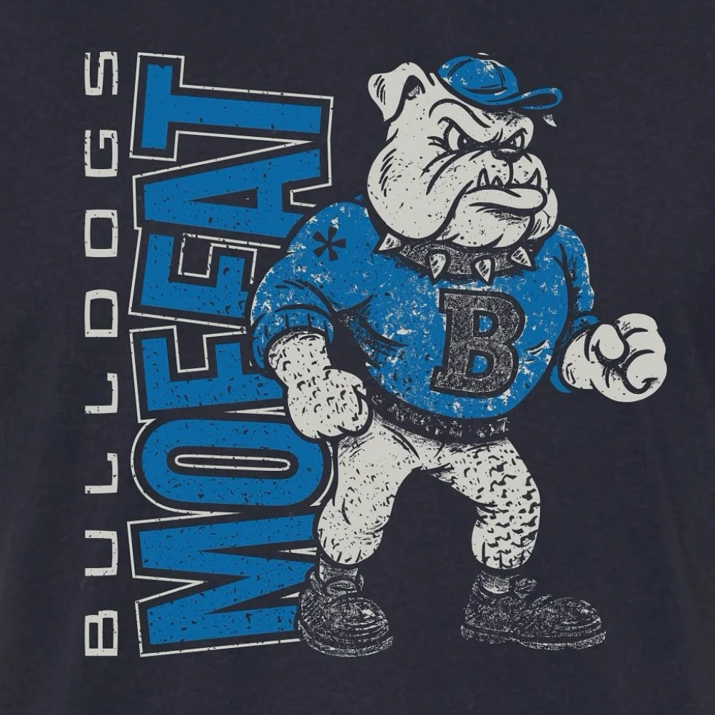 Chaos Ink Bulldogwear sale launches today!! All new designs in T-shirts, long-sleeves, hoodies &amp; youth gear galore. Super reasonable prices. Let&rsquo;s paint the town blue! Stop by the shop 3pm to 6pm today, all day Thursday &amp; 9-noon on Frid