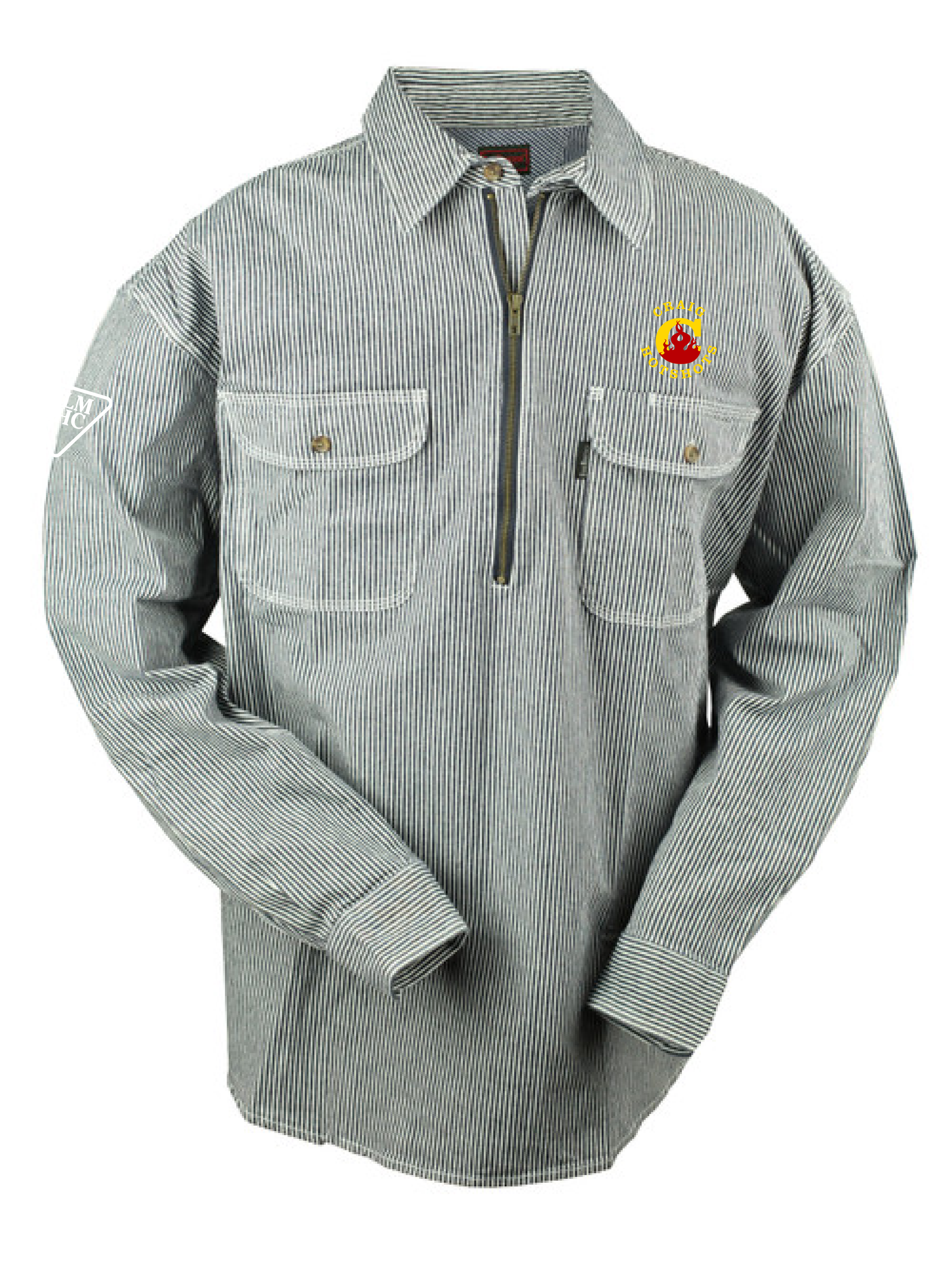 Craig Hotshots - Fivebrother Hickory 1/2 Zip Workshirt (Embroidered)