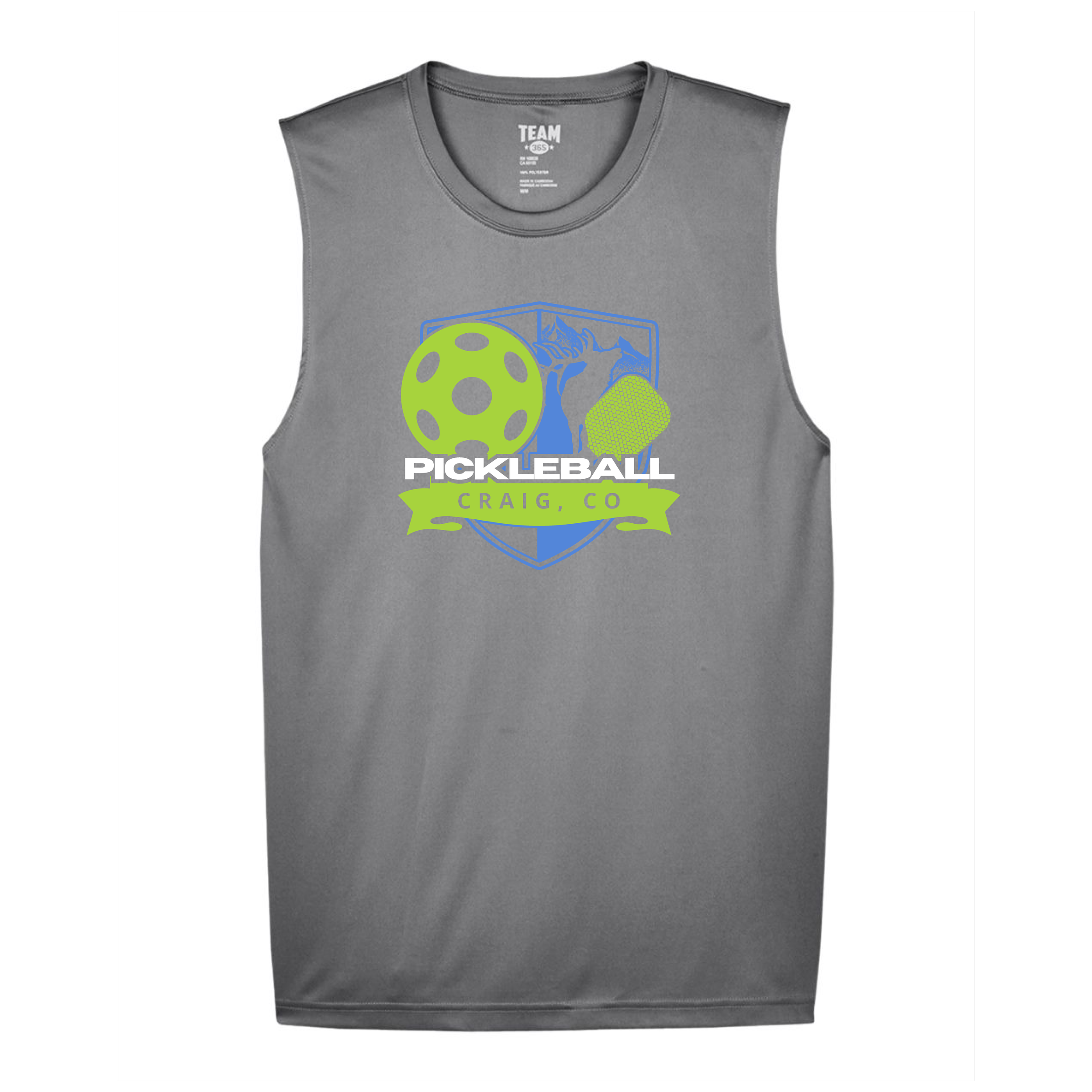 Craig Pickleball Unisex Grey Performance Muscle Tank