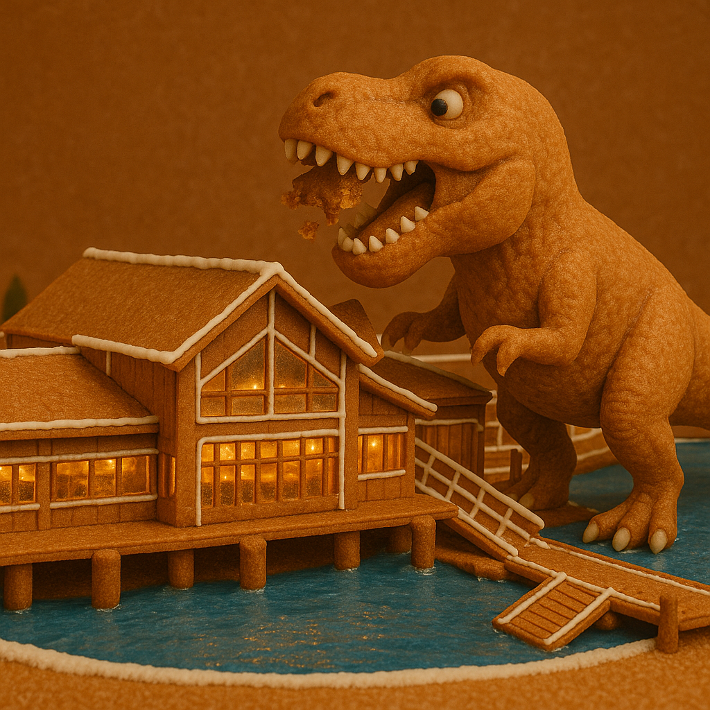 gingerbread competition: jurassic tofino