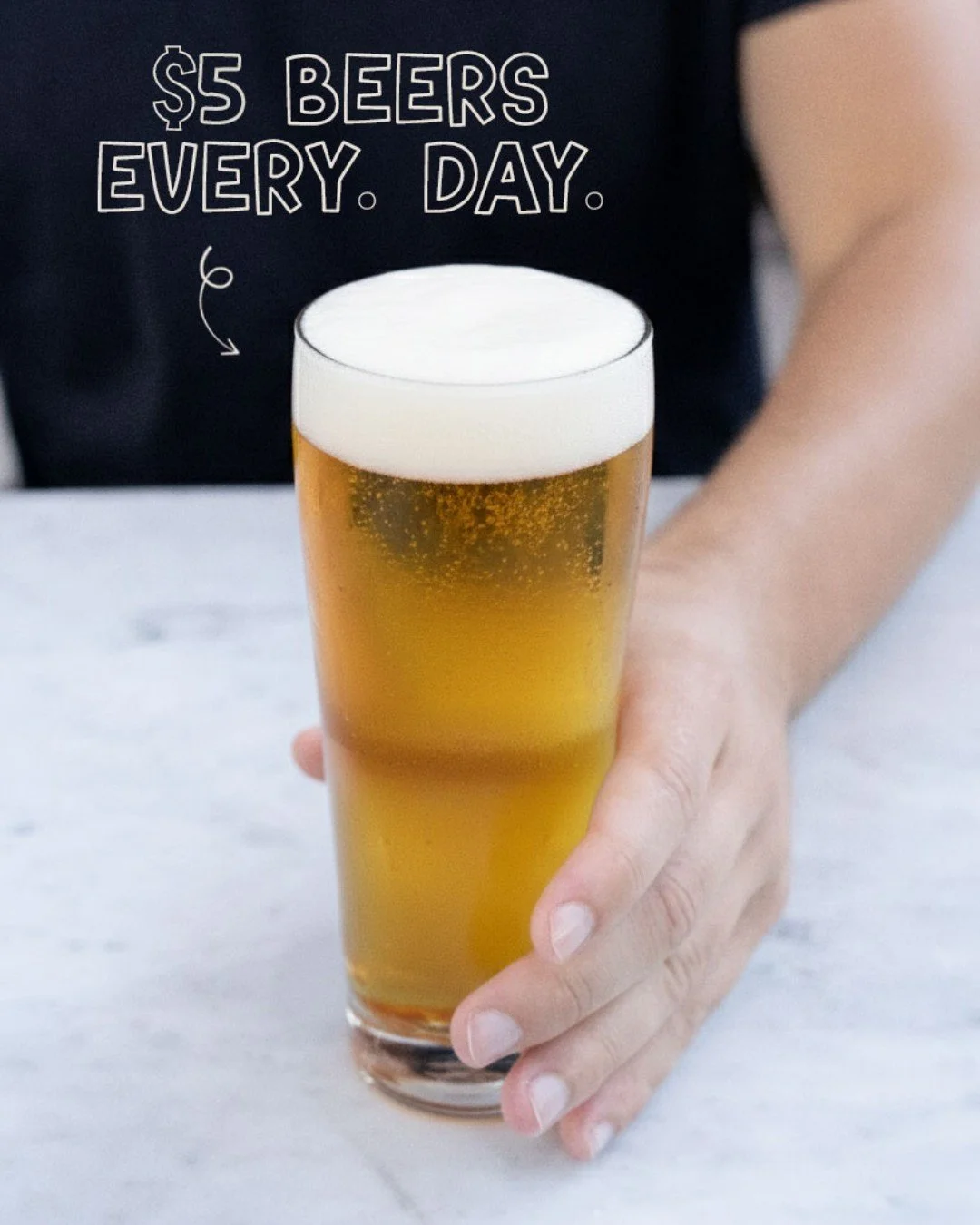 The🗝️to their heart? $5 beers. Every day.
Simple. 🍻