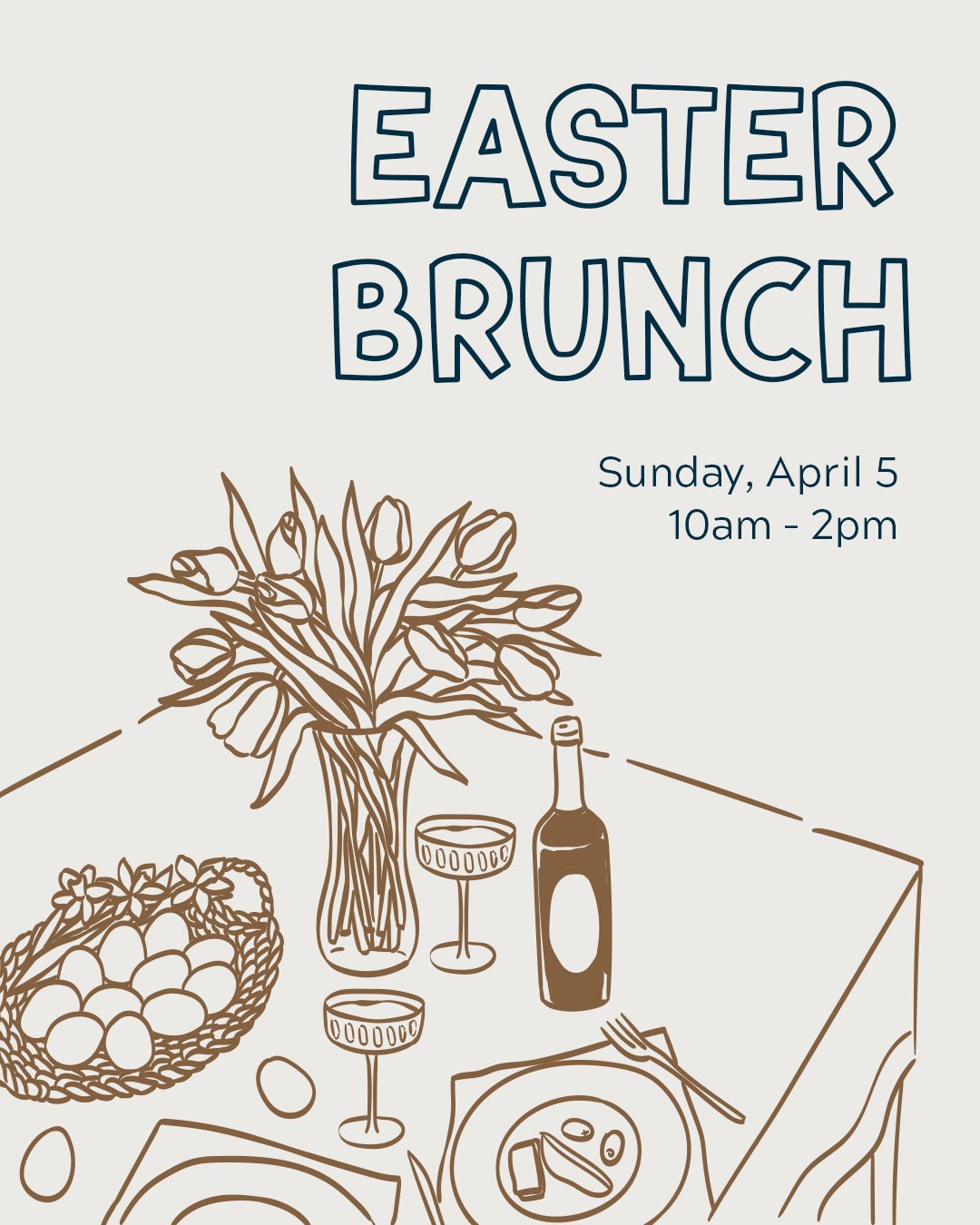 Make Easter morning about connection, not cooking. 🐰✨

Join us Sunday, April 5th from 10am-2pm for a new Easter tradition at The Victor.

👉 Reservations are recommended via the Tock link in our bio.
