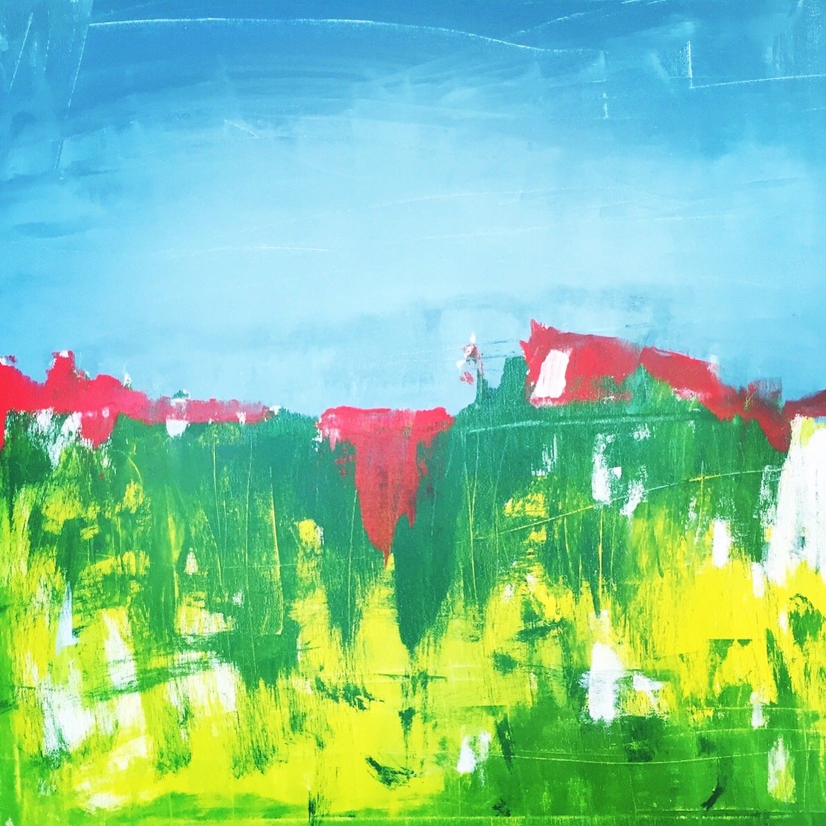 "Home" Acrylic on canvas 24" by 24". Sold