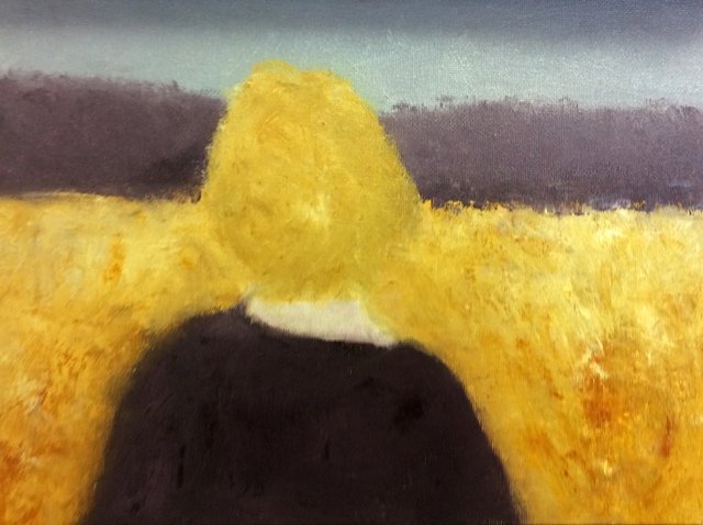 Untitled oil on canvas board 12" by 18". For Sale