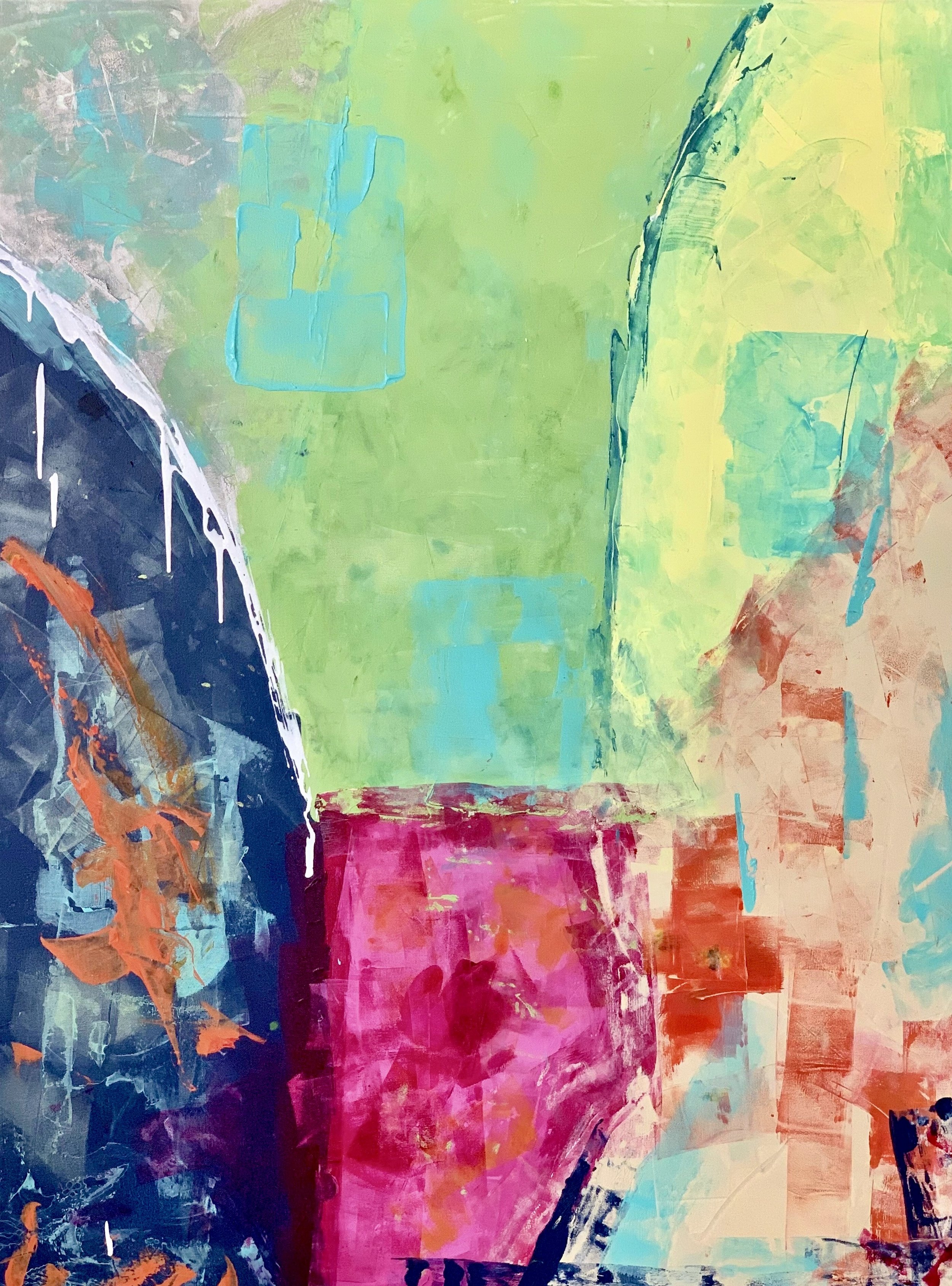 "Center me" Acrylic on canvas 30" by 36".