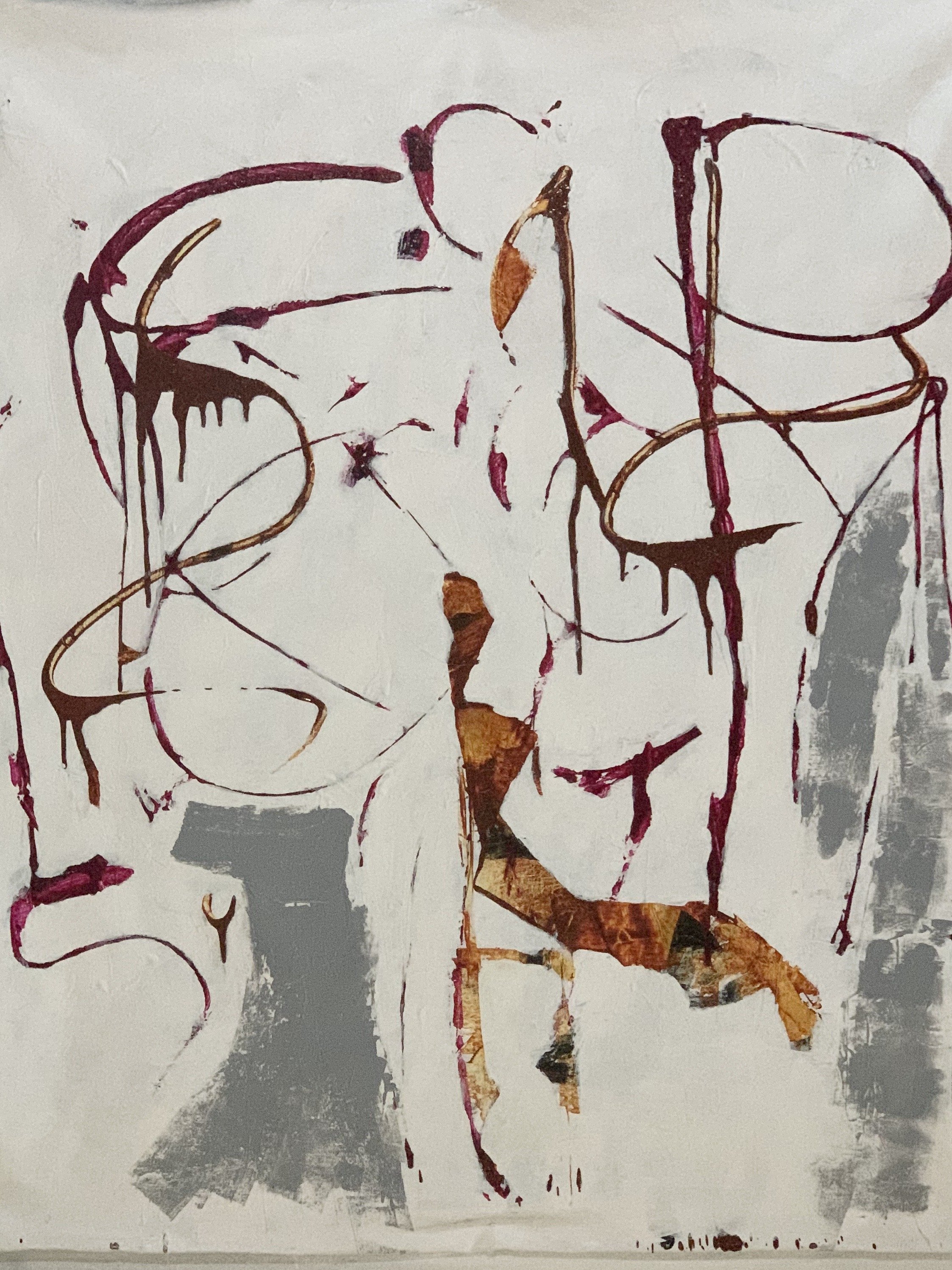 "He always calls" Acrylic on canvas 24"by 30".