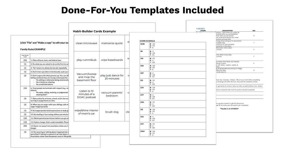 Family Rules, Chores, and Systems for Discipline Workshop — Mika Ross