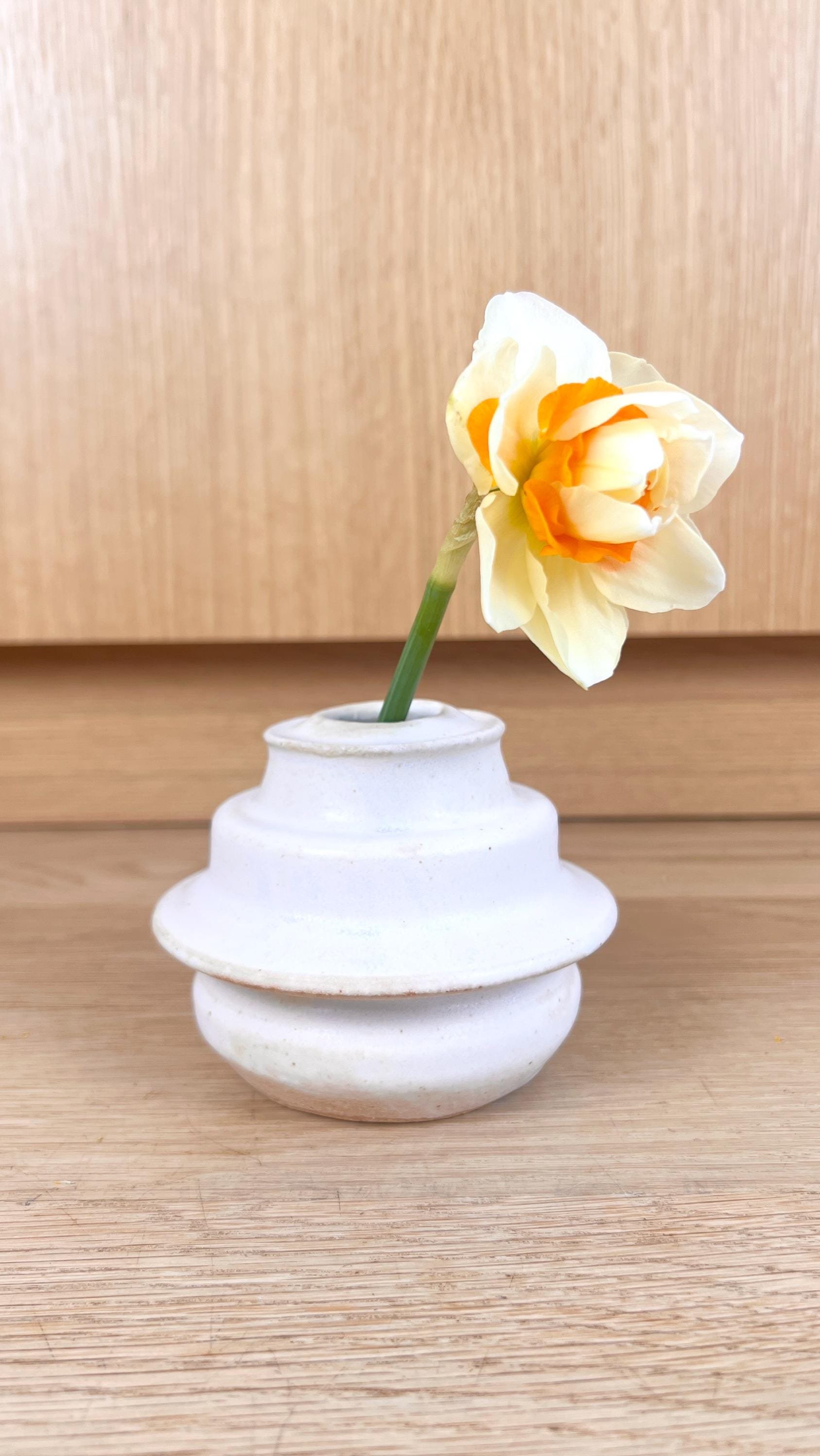 Cream Ceramic Bud Vase