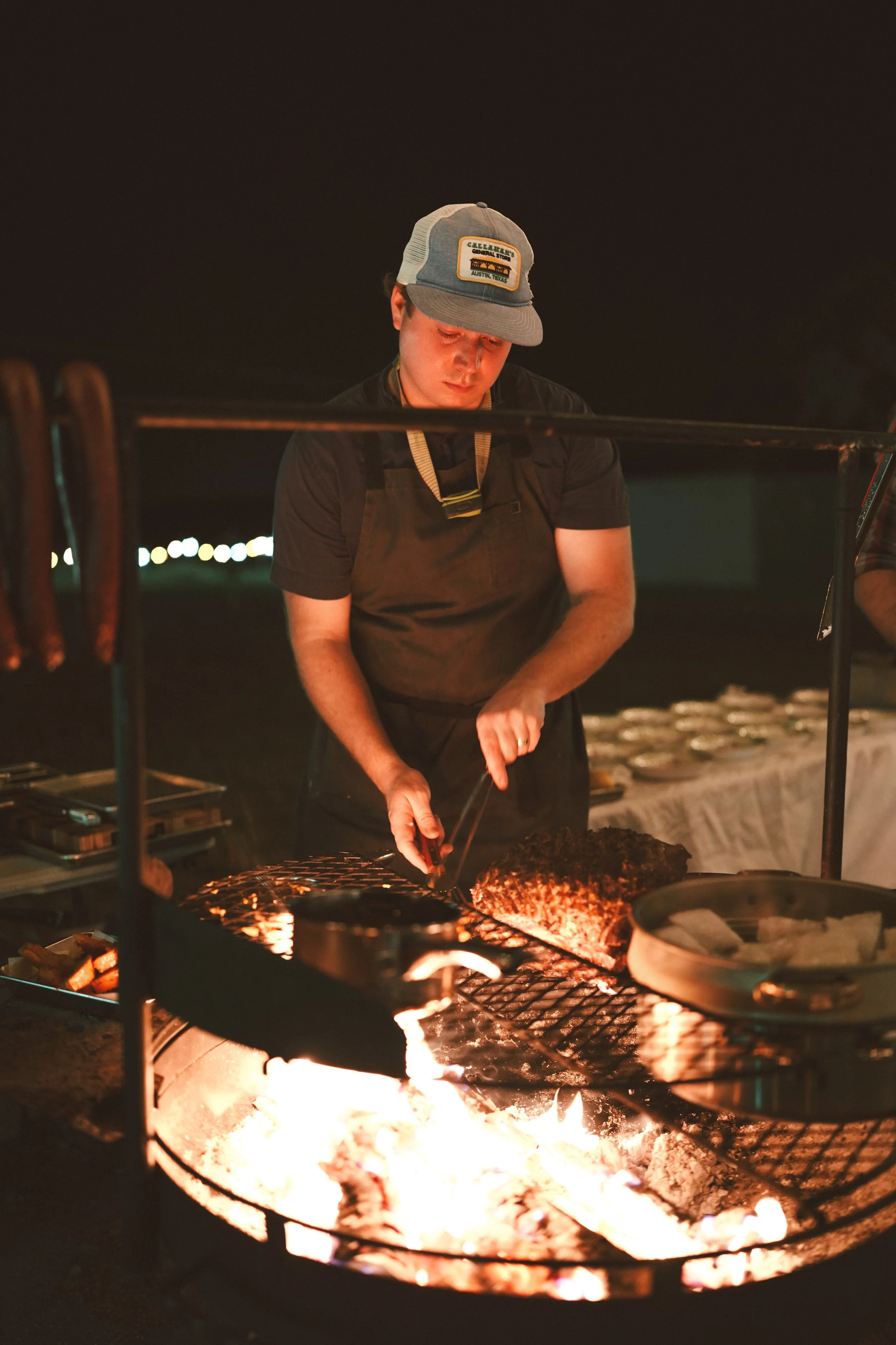 Open Flame Ribeye Roast Castel Catering Seven Course Dinner Austin Texas