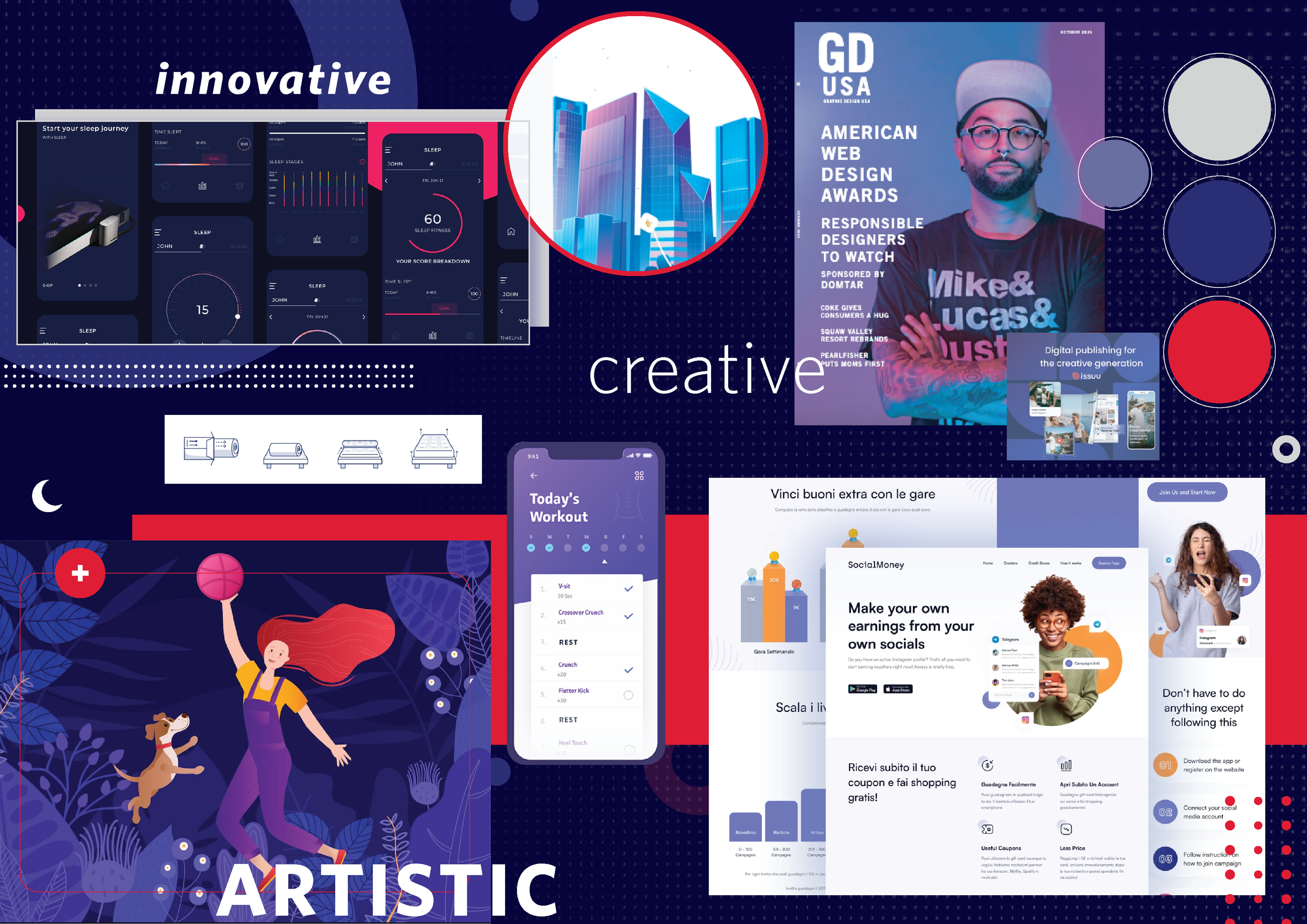 Original mood board. This style and color palette did not resonate with the business, but we started with this as inspiration and it morphed into what the current branding became. You can still see some of the influence of this mood board in the new
