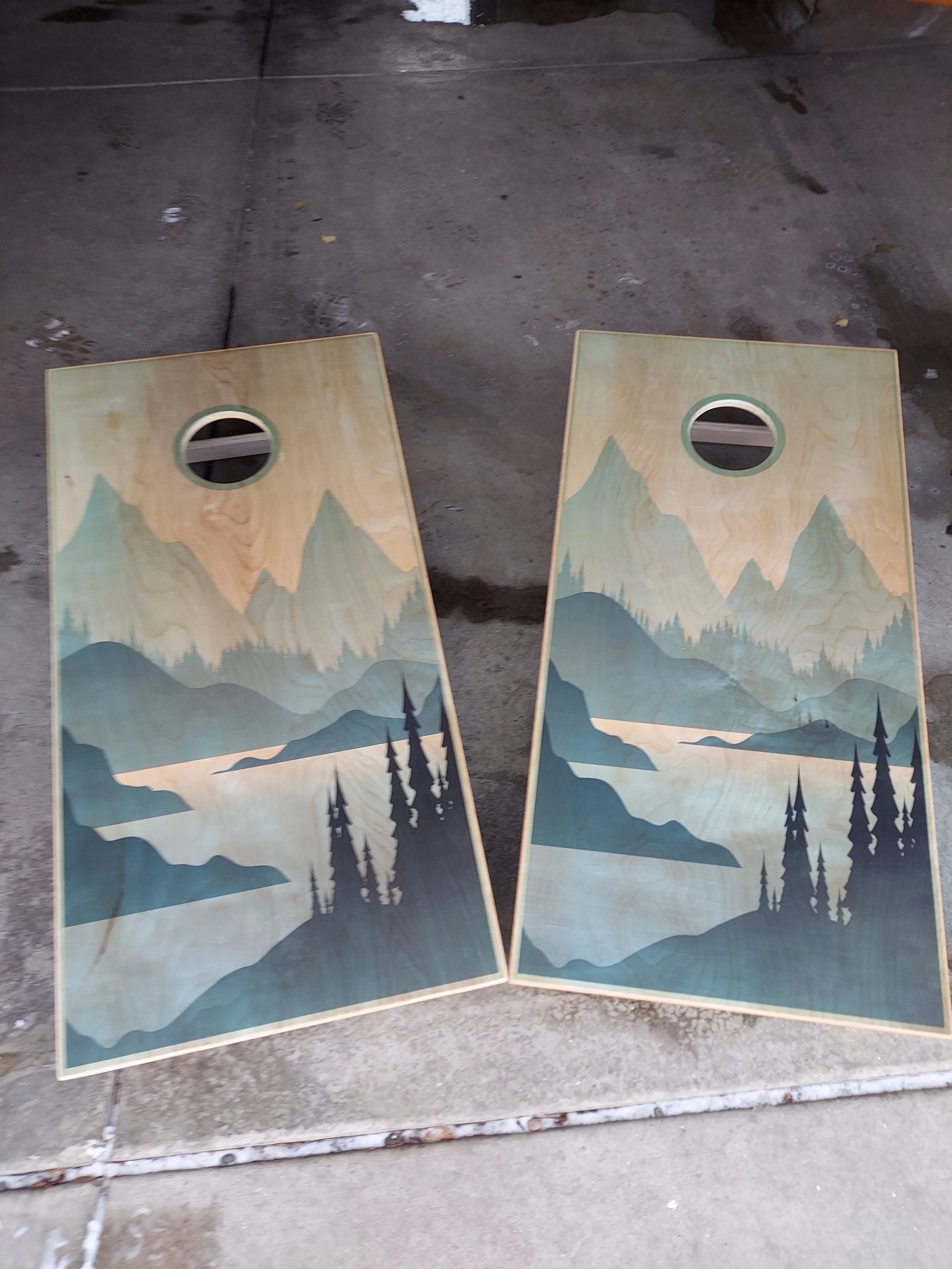 Abstract Mountain Scene