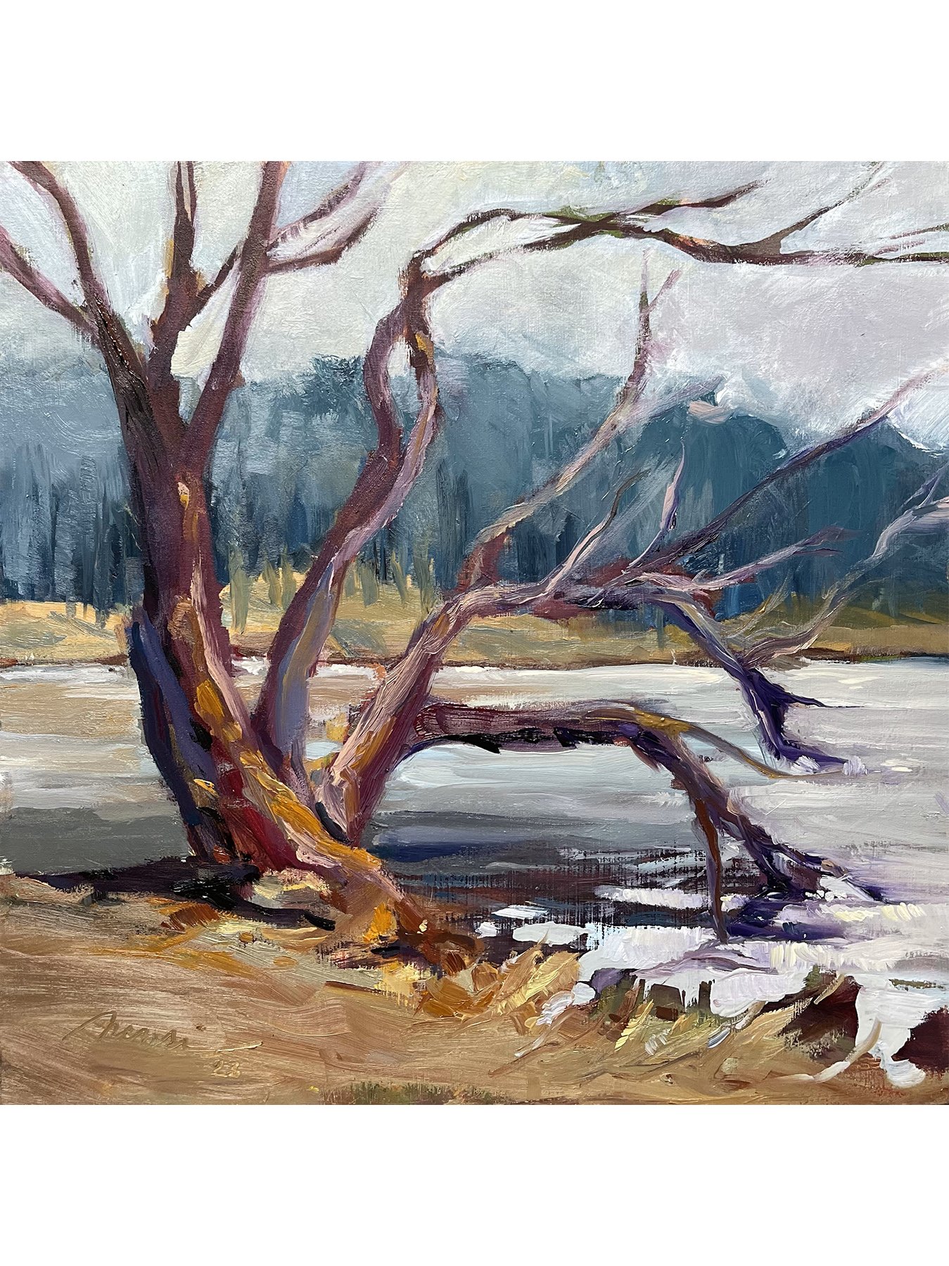 Naked trees nensi karanxha plein air.jpeg