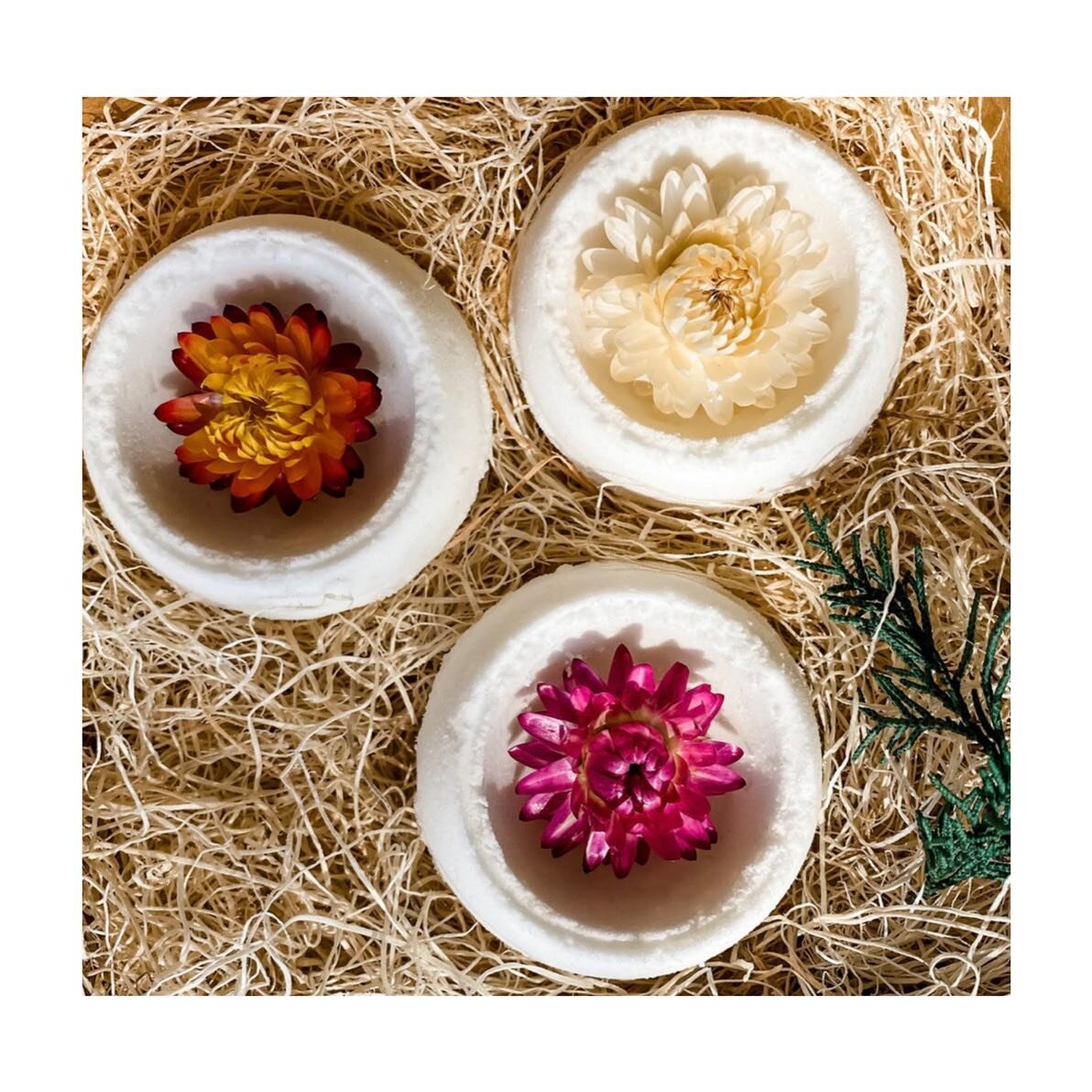 Soak in Joy Botanical bath bomb set. Clean ingredients &amp; sure to make you smile with each use. $37