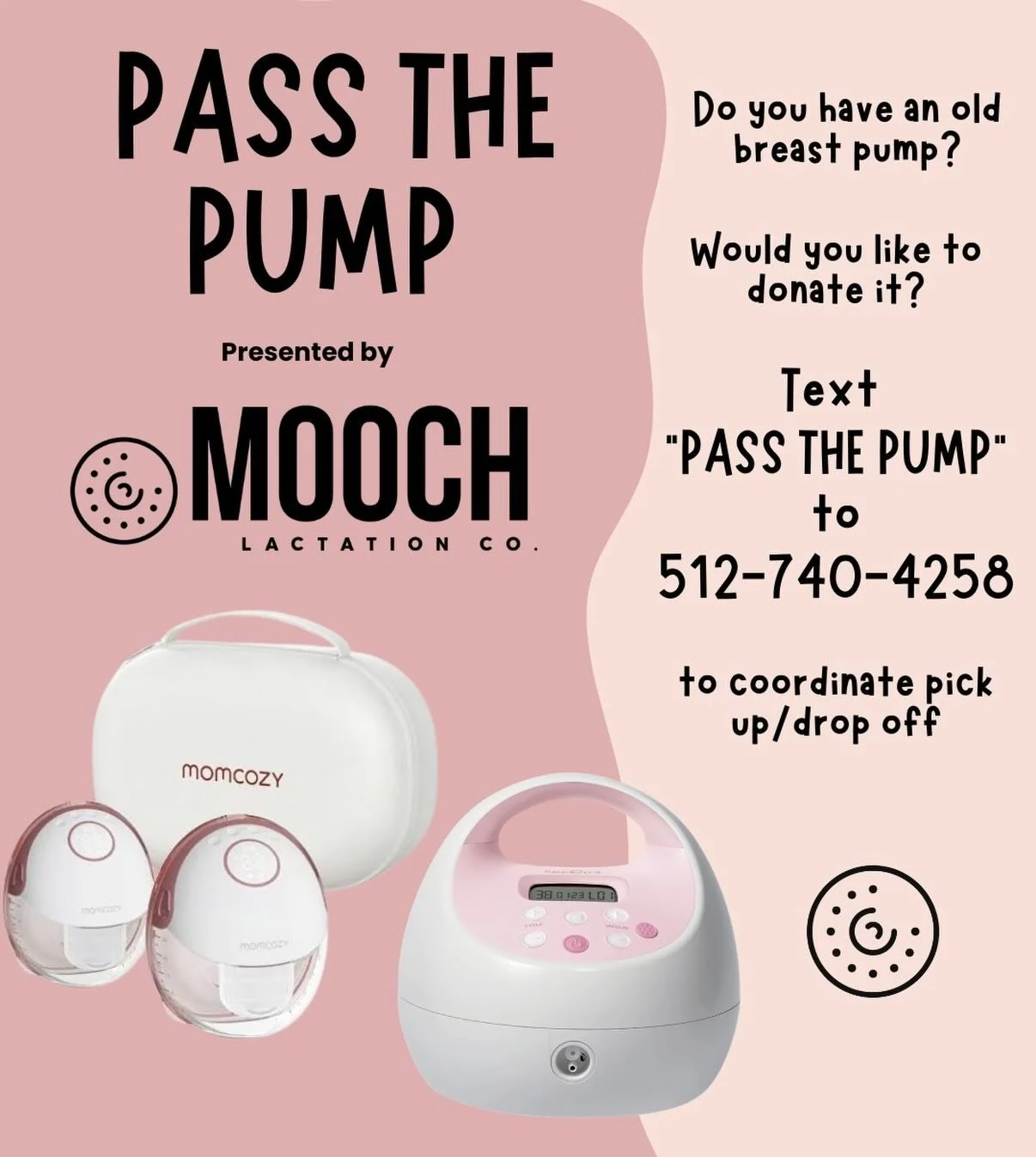 When your pumping journey ends, another family&rsquo;s is just beginning 🌸

Instead of letting your breast pump collect dust, pass it on and help support another parent right here in our community.

✨ Introducing Pass the Pump by Mooch Lactation &md