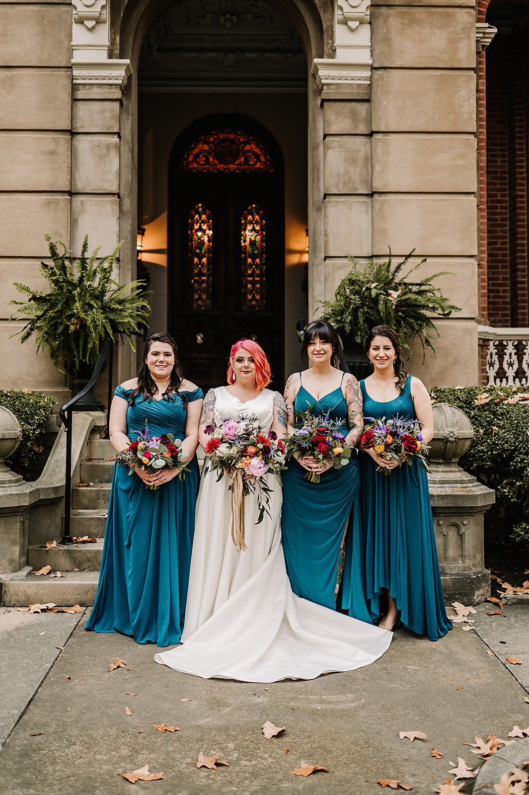 colorful bride and bridesmaids.jpeg