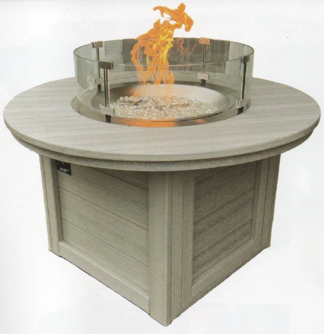 BRO20R-M    43" Round   (available in low or counter heights with poly or metal side panels)