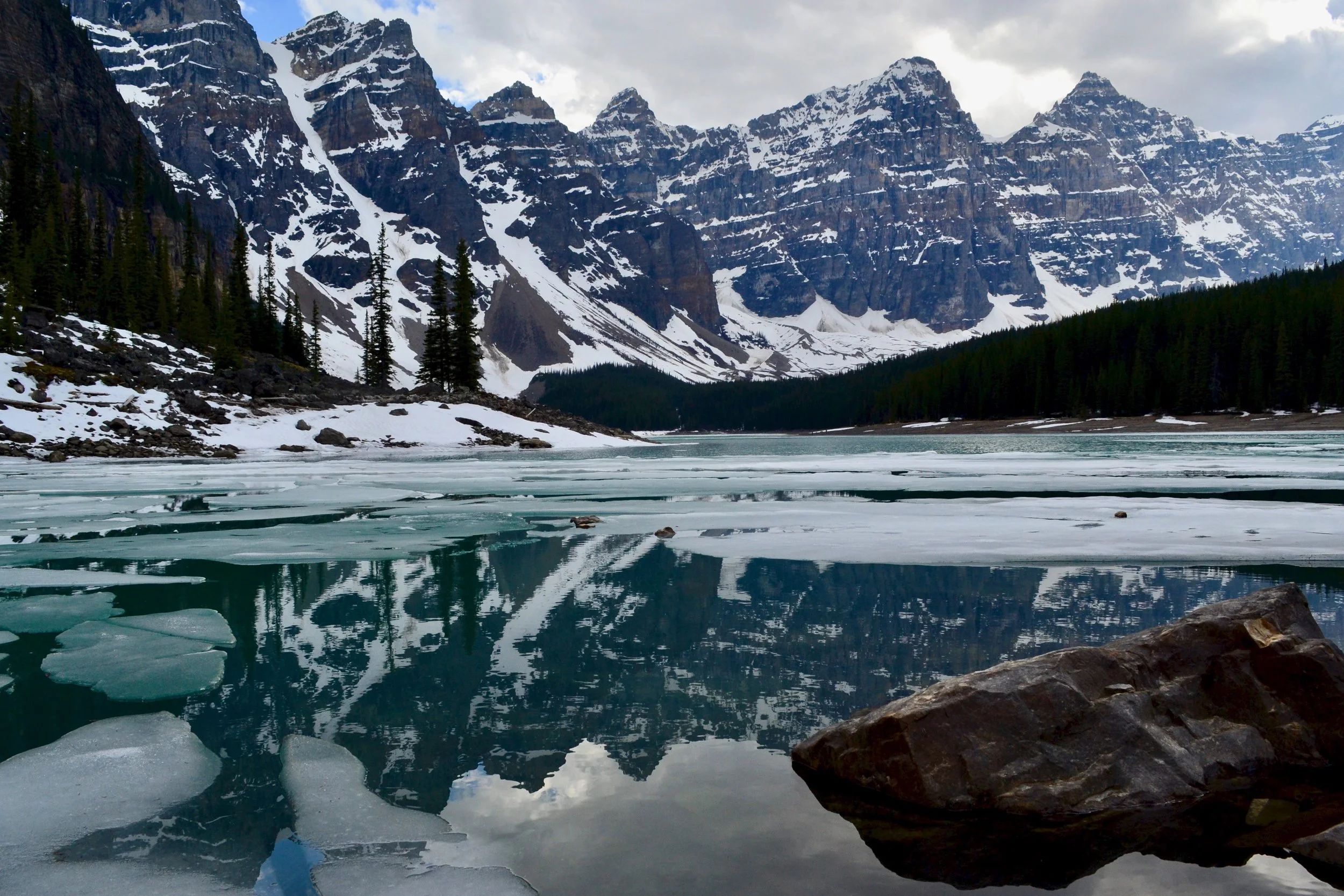 Moraine lake reflection