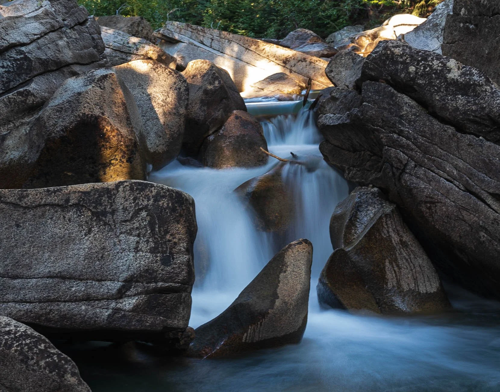 Weller Lake trail waterfall #1