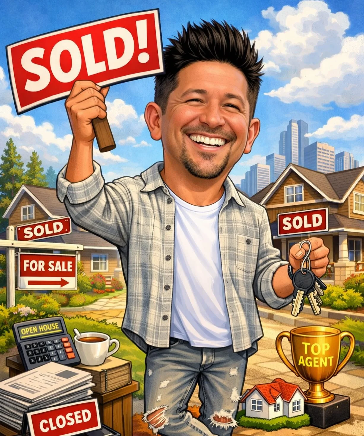 Home buying and selling can be stressful sometimes, so I&rsquo;m all for bringing a little personality and fun into it! The drawing might be a little exaggerated&hellip; but the work and care I put into my clients is very real.

If you&rsquo;re think