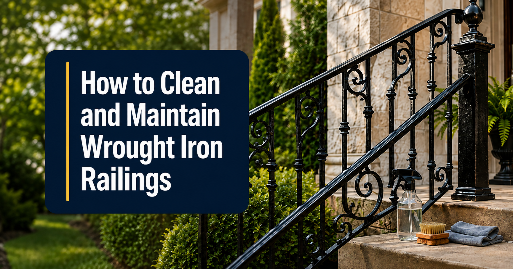 How to Clean and Maintain Wrought Iron Railings