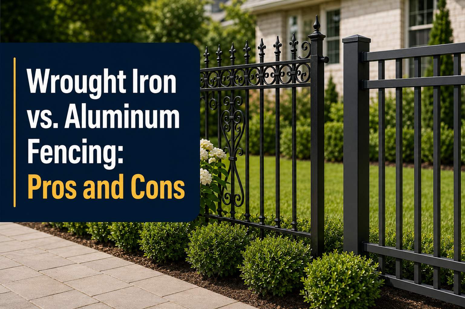 Wrought Iron vs. Aluminum Fencing: Pros and Cons