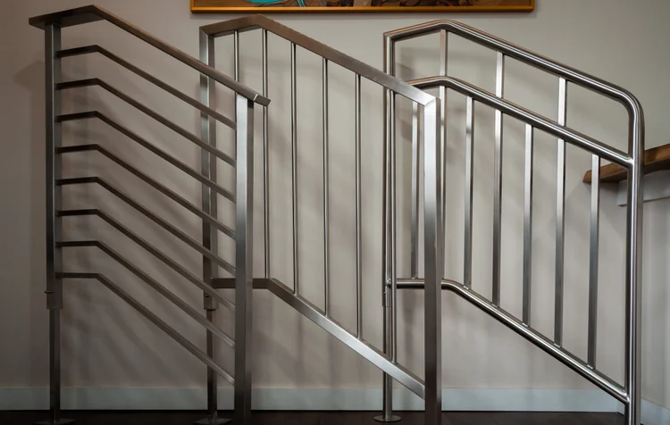 Stainless steel interior stair railing