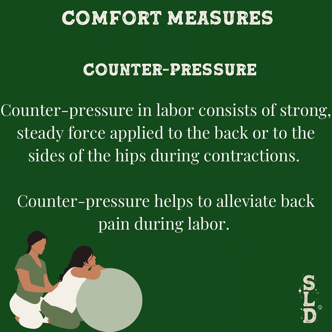 Back pain and labor can be very difficult to manage. There are several methods to alleviating the discomfort, and the most common is counter pressure. When applying counter pressure to a client, I take cues from where they are experiencing pain. Ofte