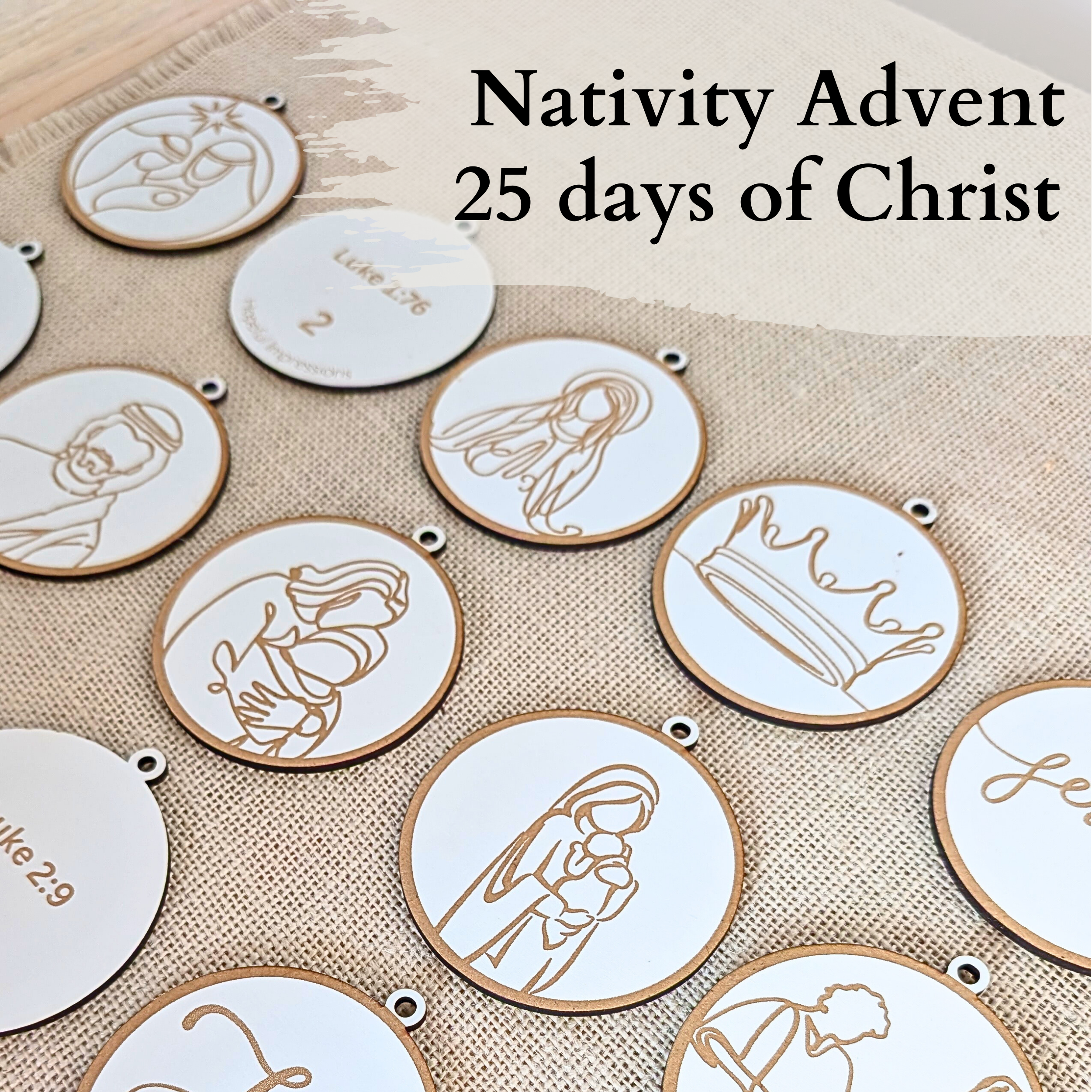 Christmas Advent Ornaments Set