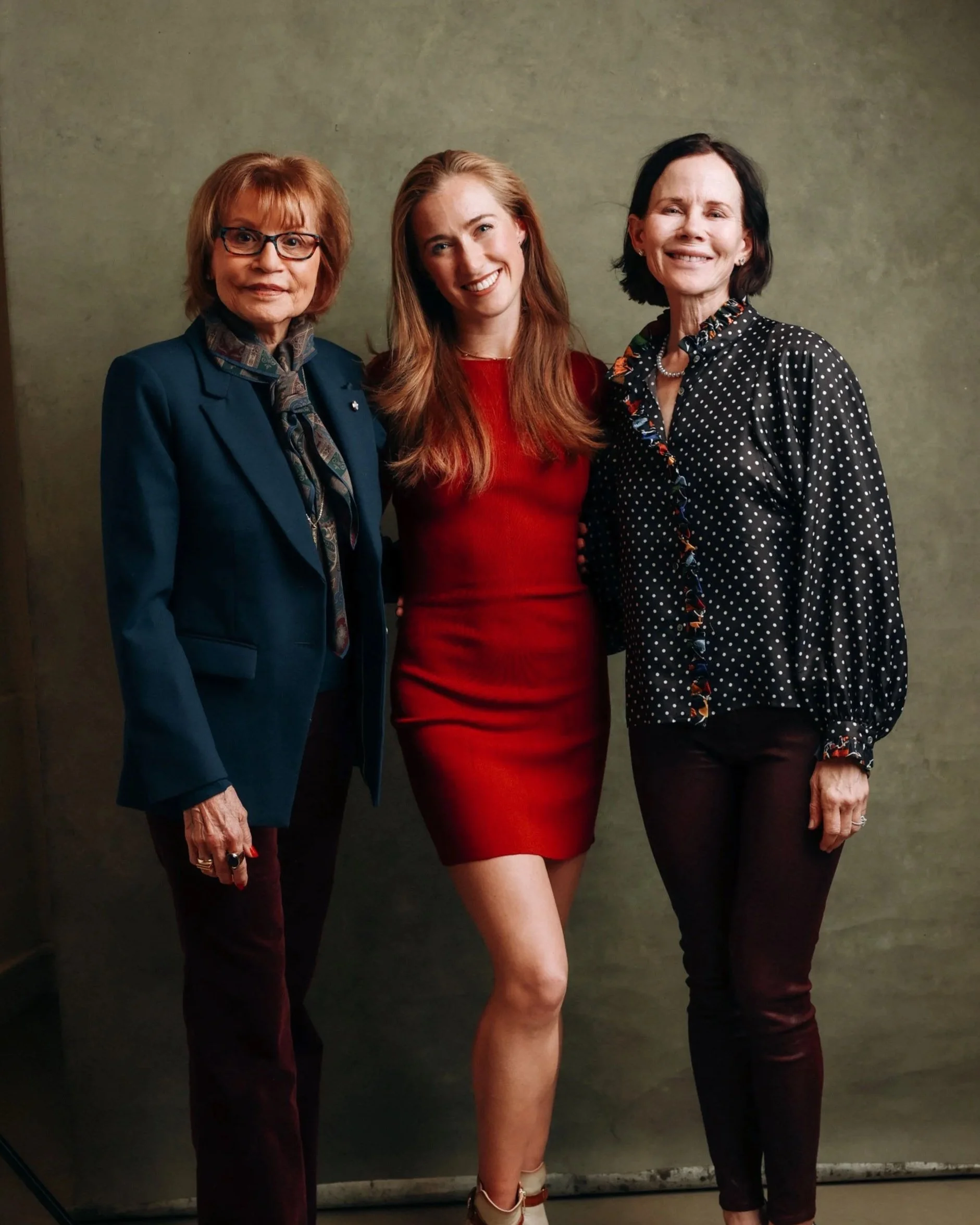 Patron Renee Ascher, Artistic Director Sophie Williams, and Elizabeth Fowler (Left to Right)