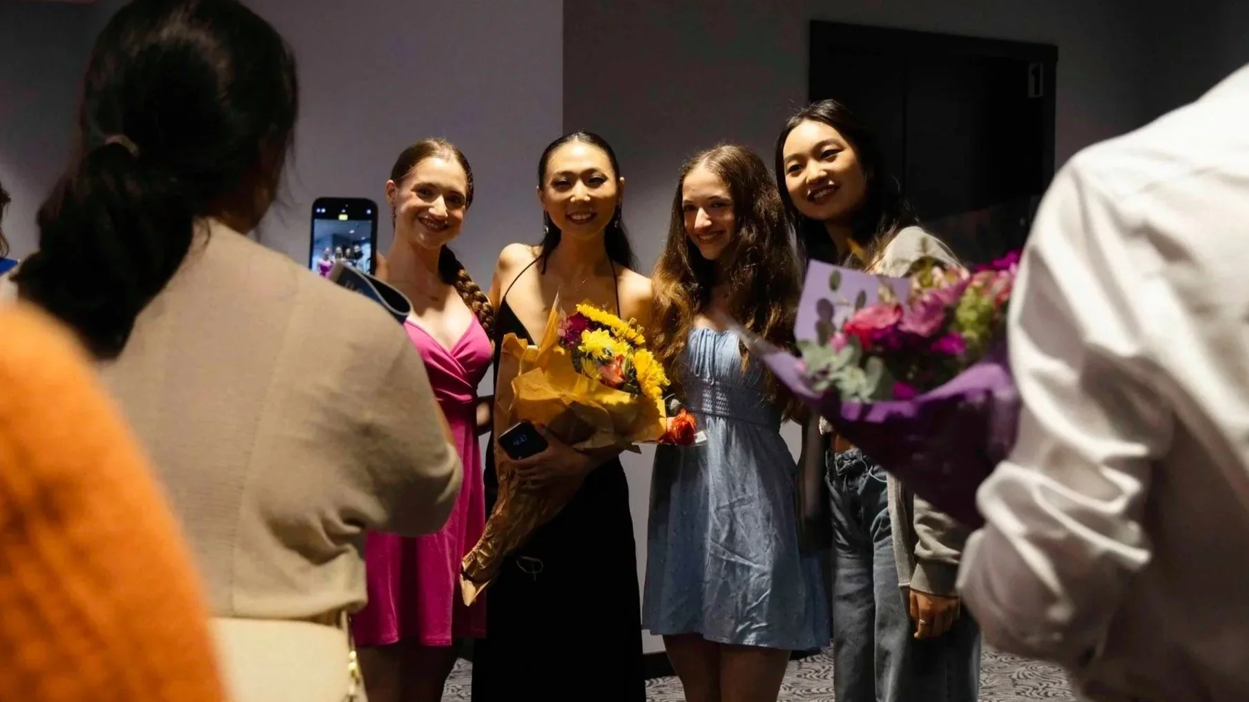 Greeting the audience post-performance in Irvine