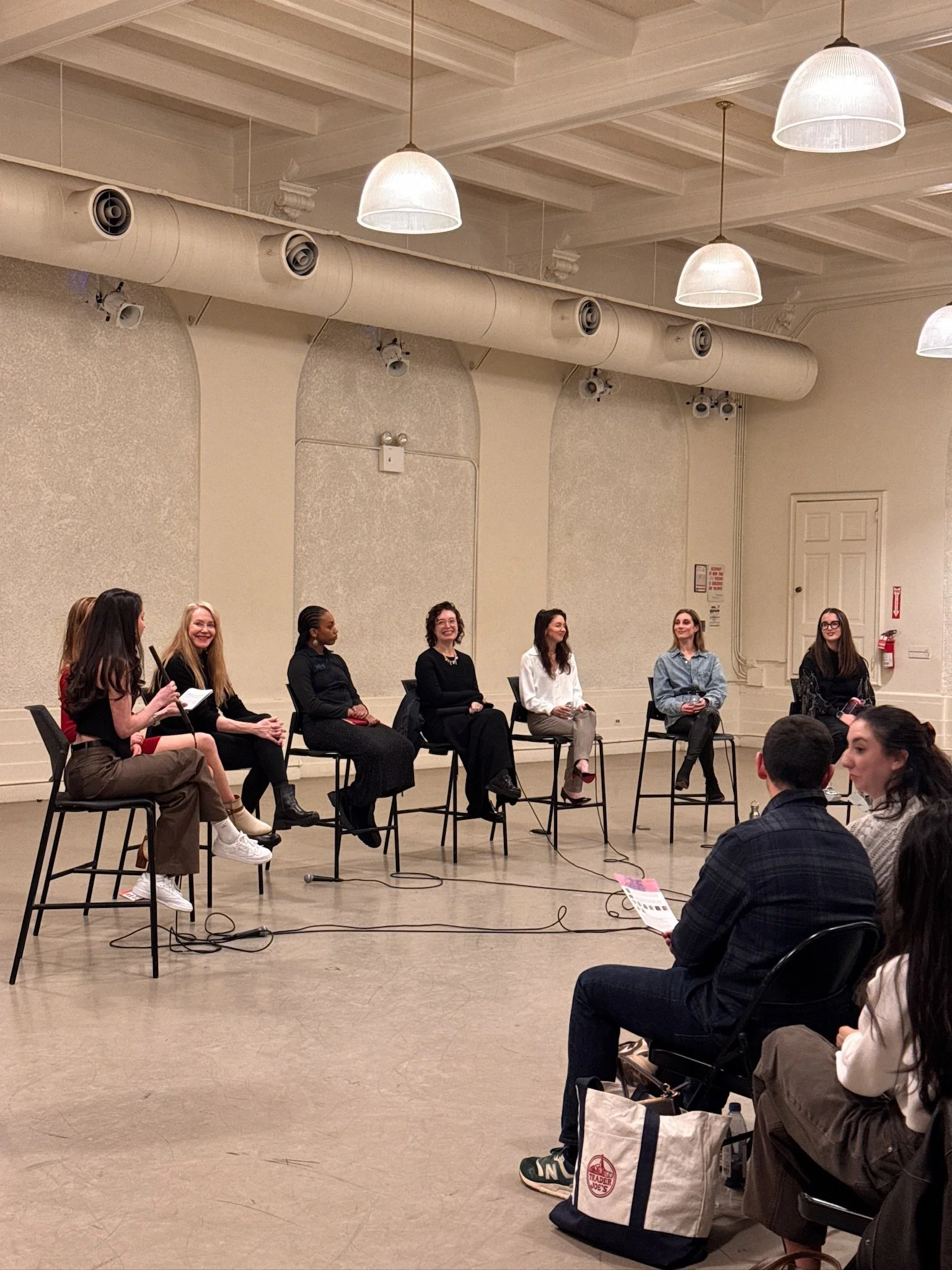 Dance Dialogue Event - An evening that brought together 8 women across Dance, Leadership, Music and Choreography to discuss the current landscape for female-artists. Co-hosted with Dance Data Project