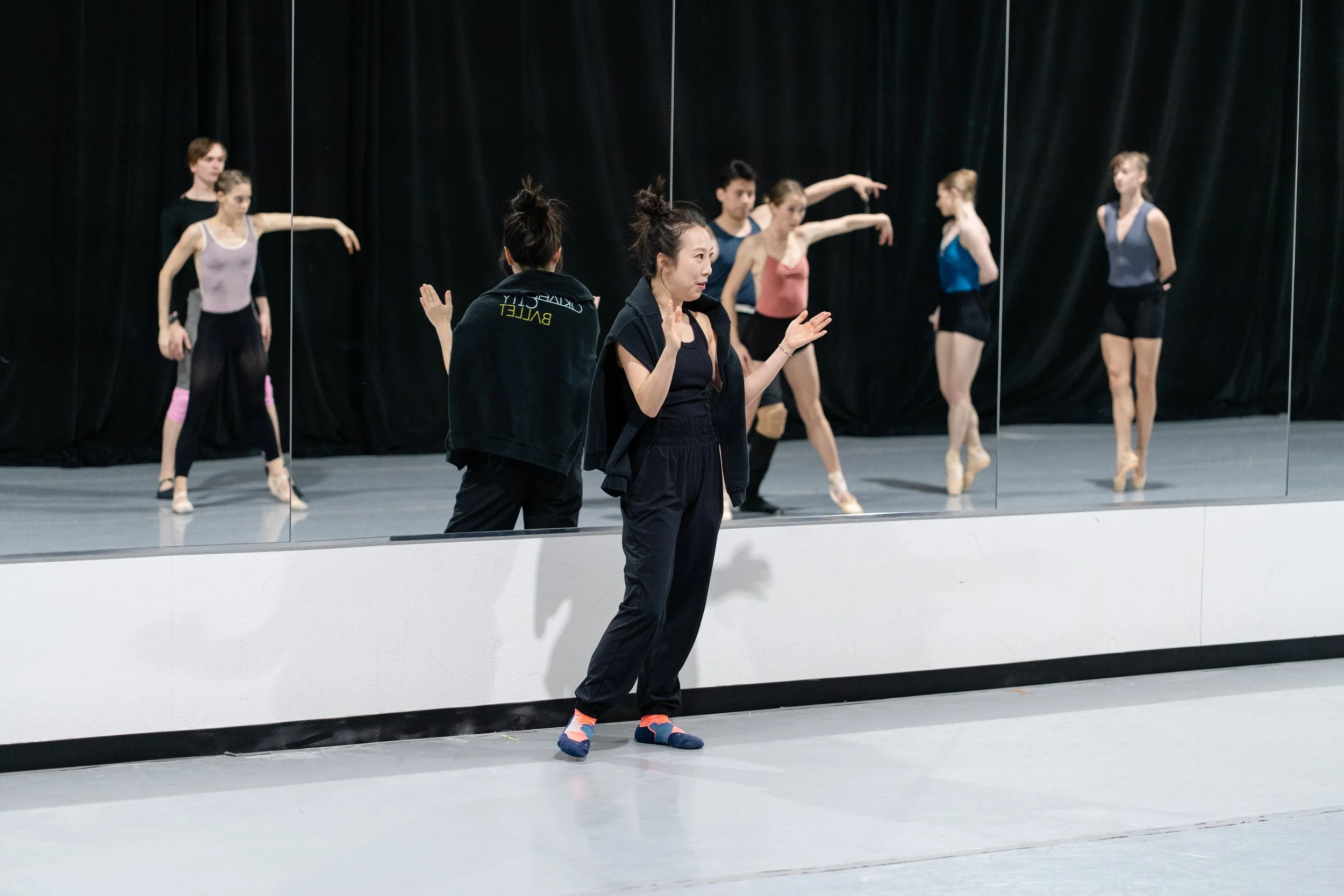 Choreographer DaYoung Jung in studio creating her new ballet for Season 2