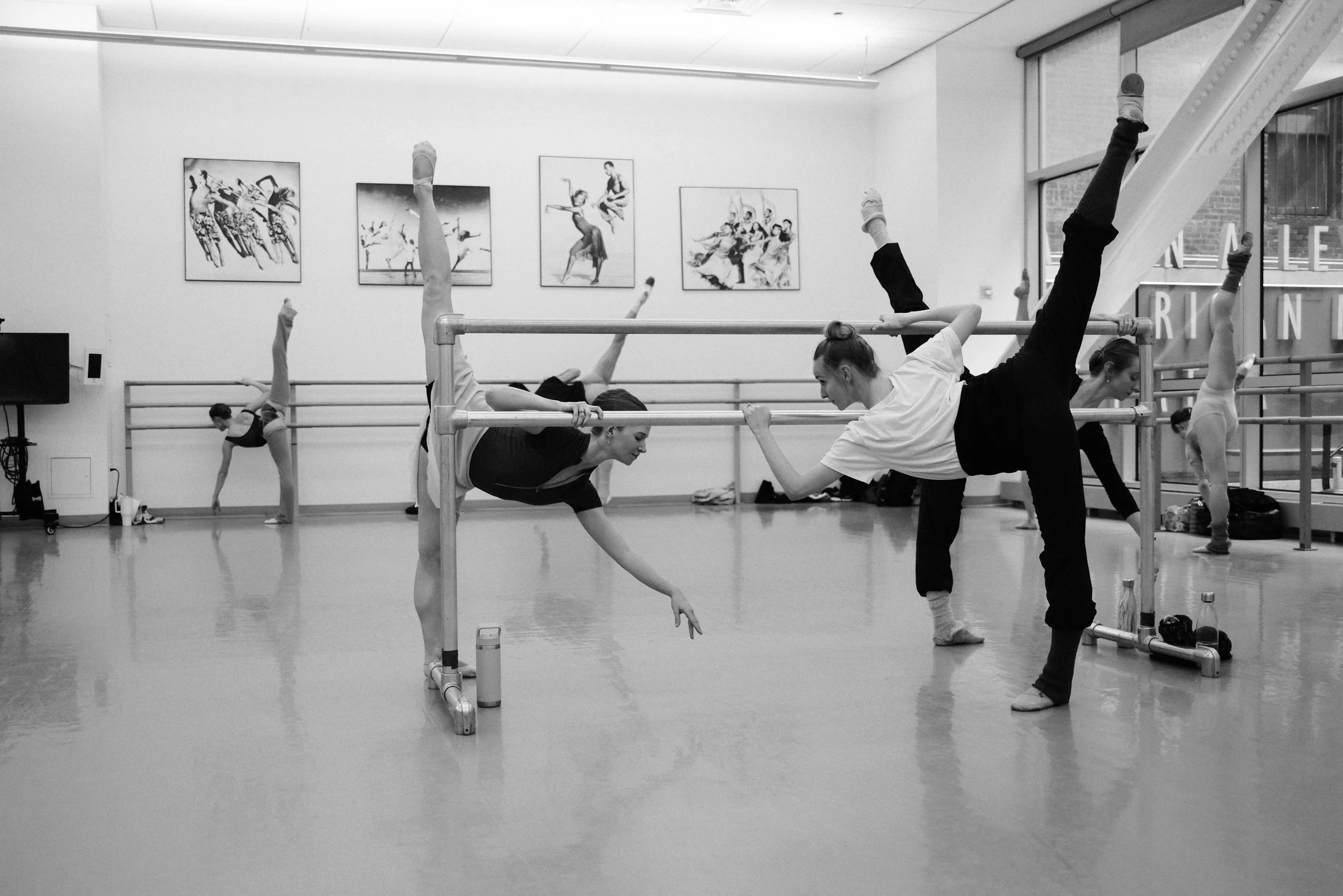 Dancers in company class